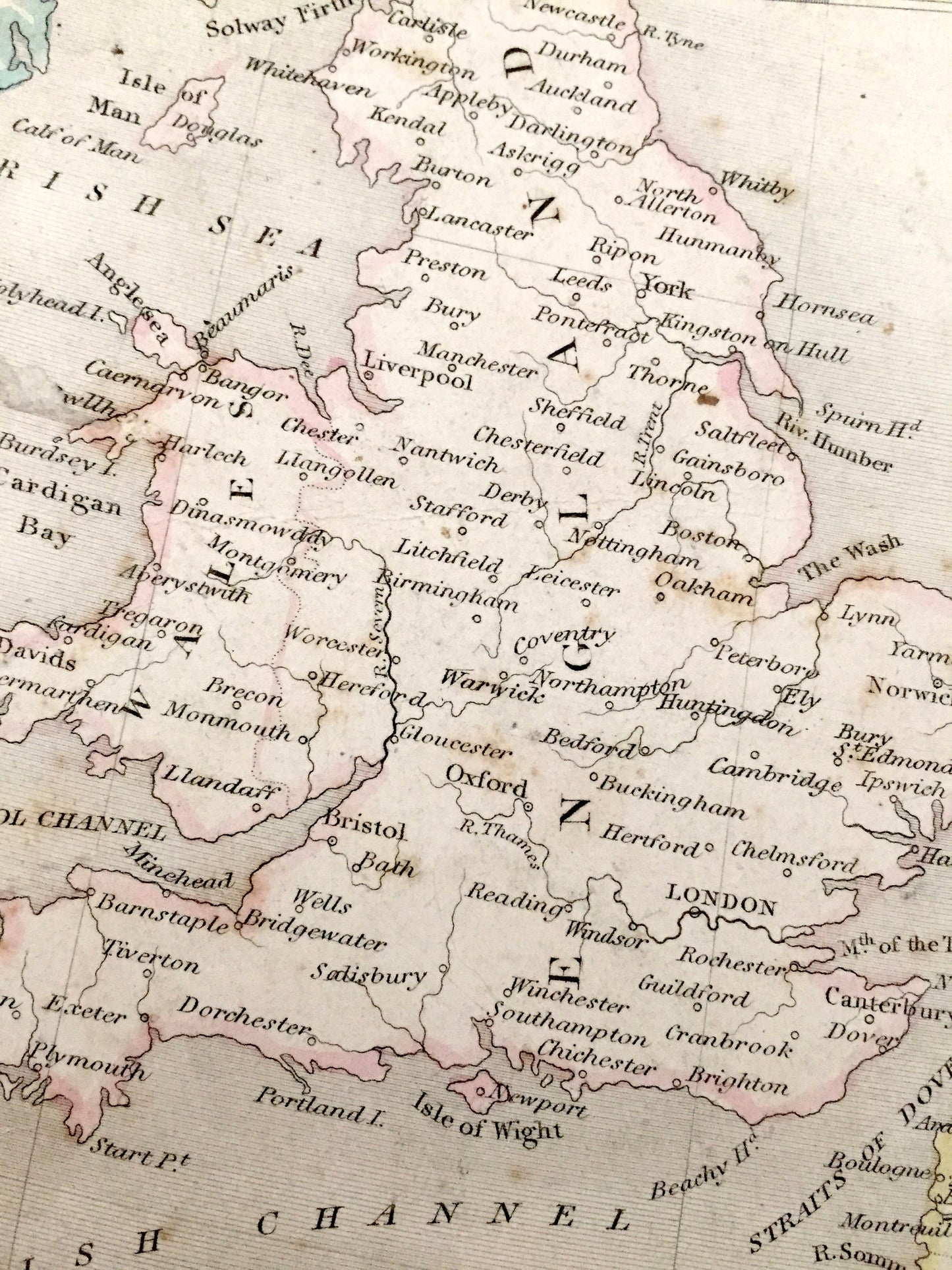 Antique 1838 Central Europe Map from Betts School Atlas – England, France, Prussia, Germany, Austria, Hungary, Italy, Switzerland, Czech EUR