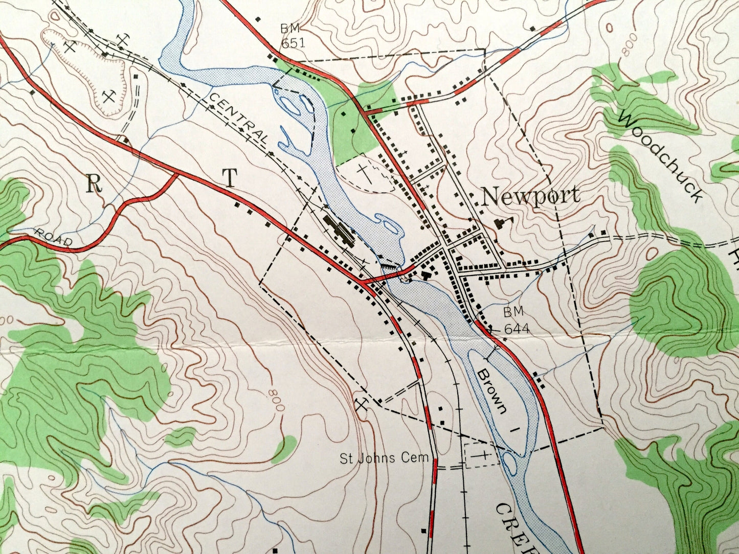 Antique Newport, New York 1943 US Geological Survey Topographic Map – Herkimer County, Deerfield, Schuyler, Poland, Cold Brook, Norway NY