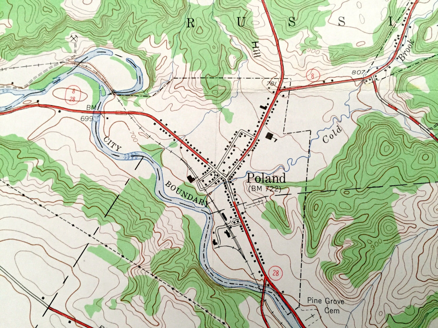 Antique Newport, New York 1943 US Geological Survey Topographic Map – Herkimer County, Deerfield, Schuyler, Poland, Cold Brook, Norway NY
