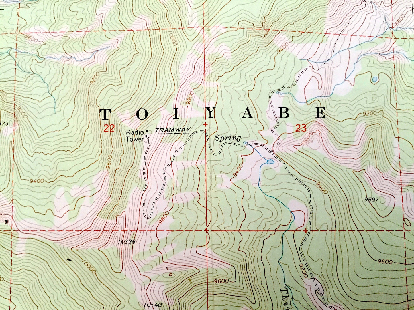 Antique Mt Rose, Nevada 1968 US Geological Survey Topographic Map – Washoe County, Toiyabe National Forest, Carson Range, Incline Village NV
