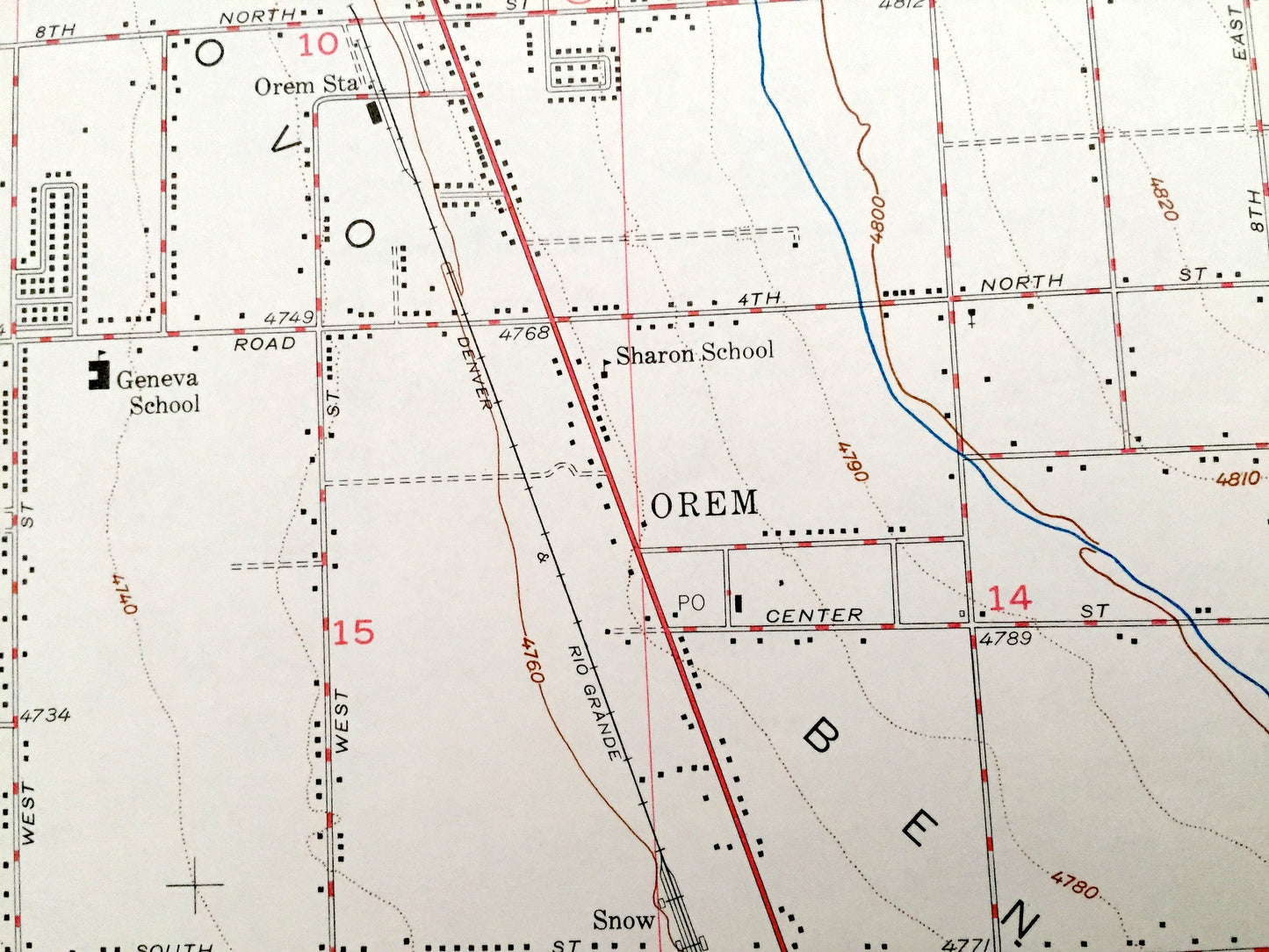 Antique Oren, Utah 1948 US Geological Survey Topographic Map – Pleasant Grove, Provo, Bench, Uinta National Forest, County, Lindon, Hardy UT