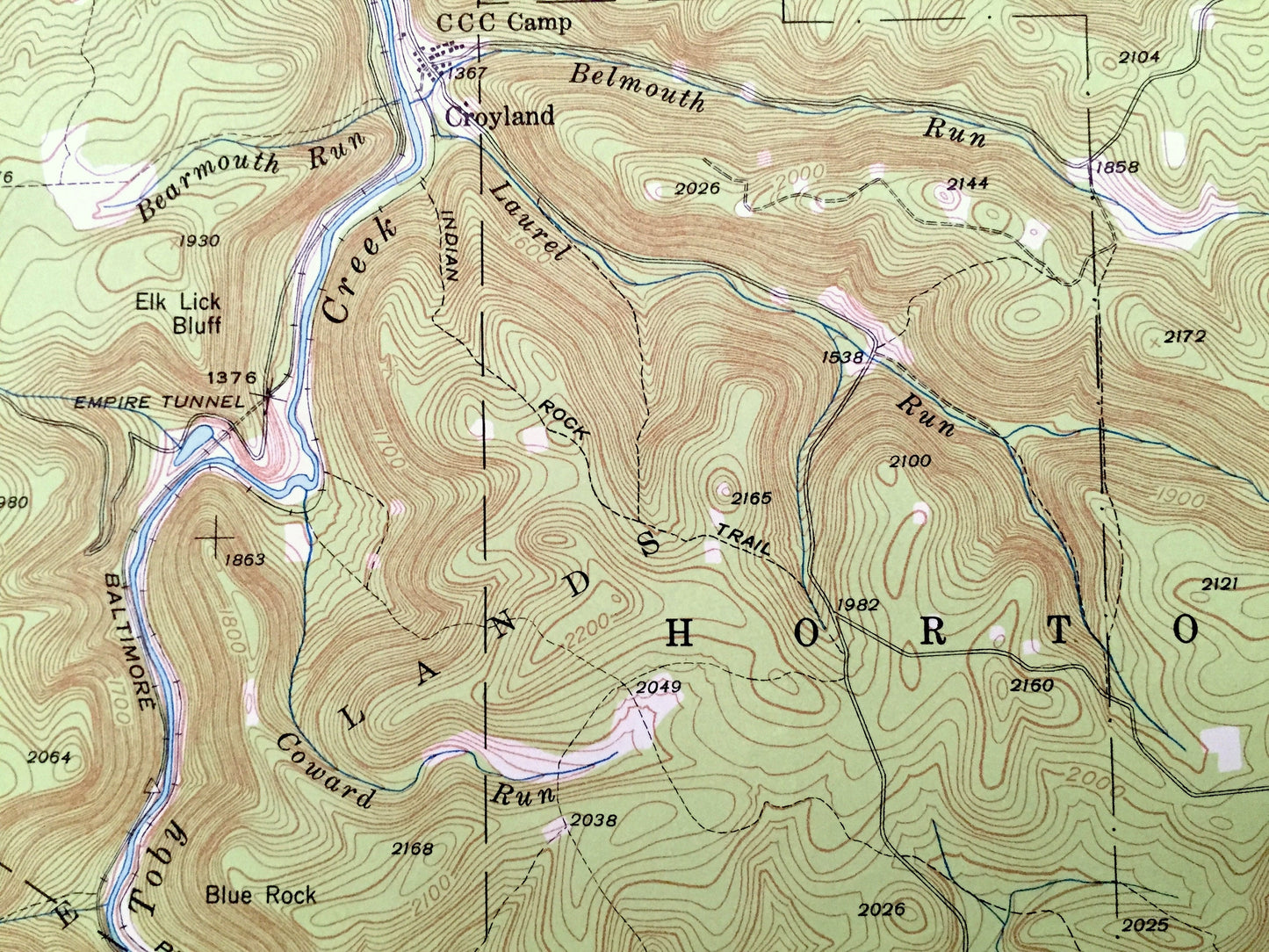 Antique Hallton, Pennsylvania 1940 US Geological Survey Topographic Map - Millstone, Jenks, Highland, Ridgway, Horton Snyder Warsaw Heath PA