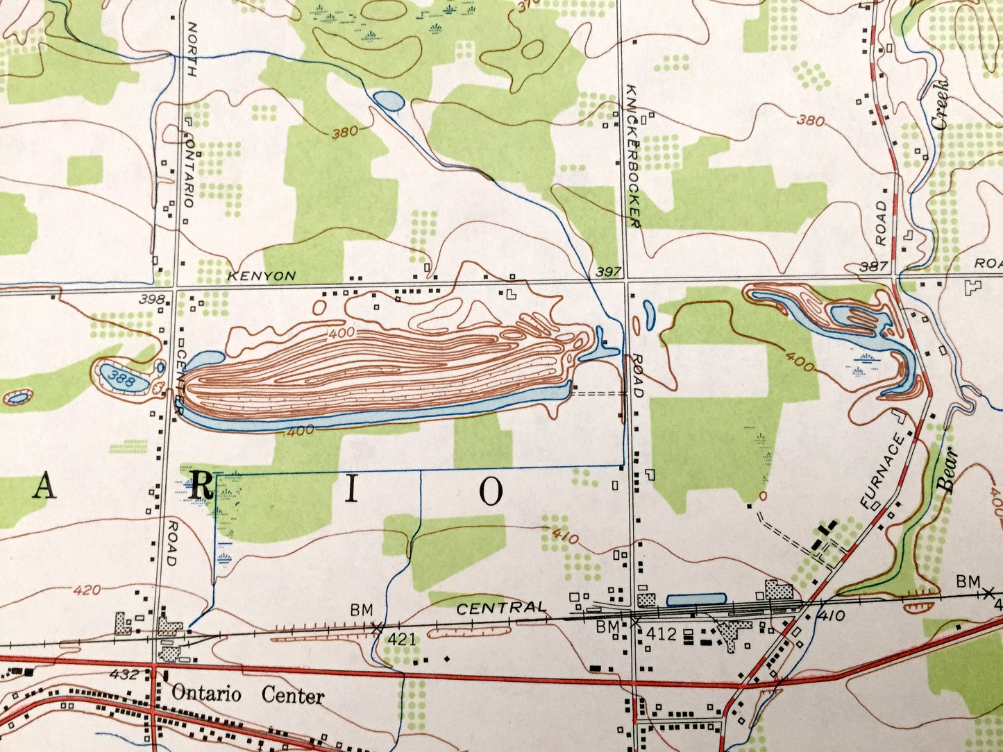 Antique Ontario, New York 1952 US Geological Survey Topographic Map – Monroe, Wayne County, Walworth, Marion, Williamson, NY