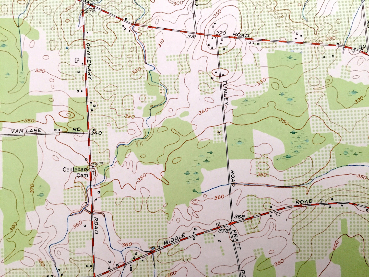 Antique Salmon Creek, New York 1952 US Geological Survey Topographic Map - Tompkins County, Sodus, Camp Beechwood, Lake Ontario, NY