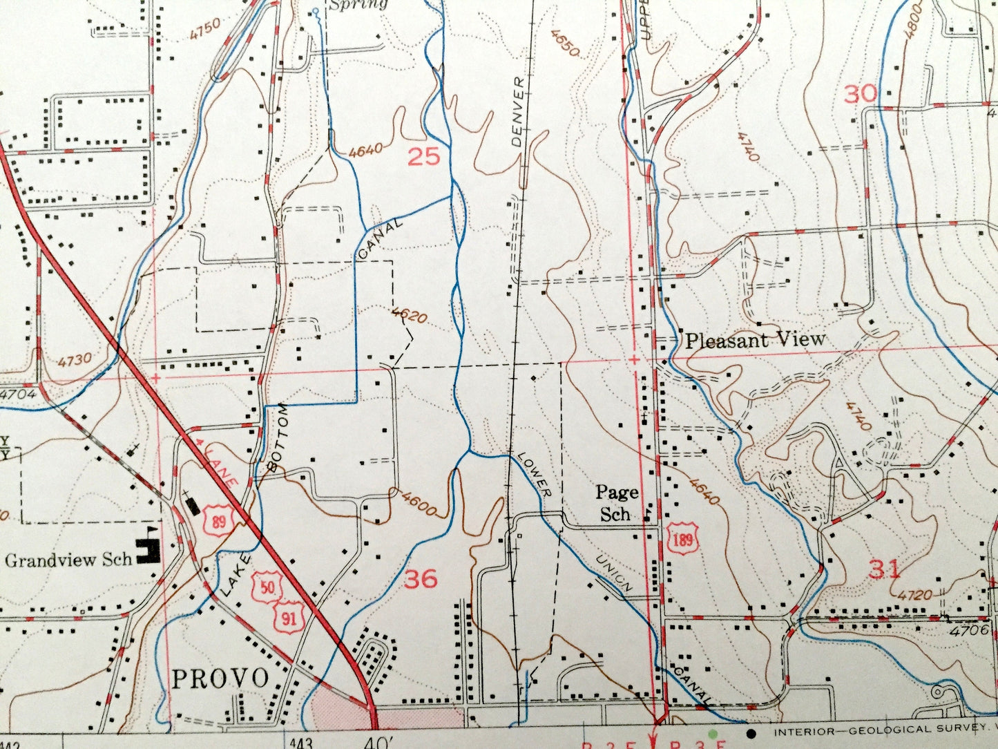 Antique Oren, Utah 1948 US Geological Survey Topographic Map – Pleasant Grove, Provo, Bench, Uinta National Forest, County, Lindon, Hardy UT