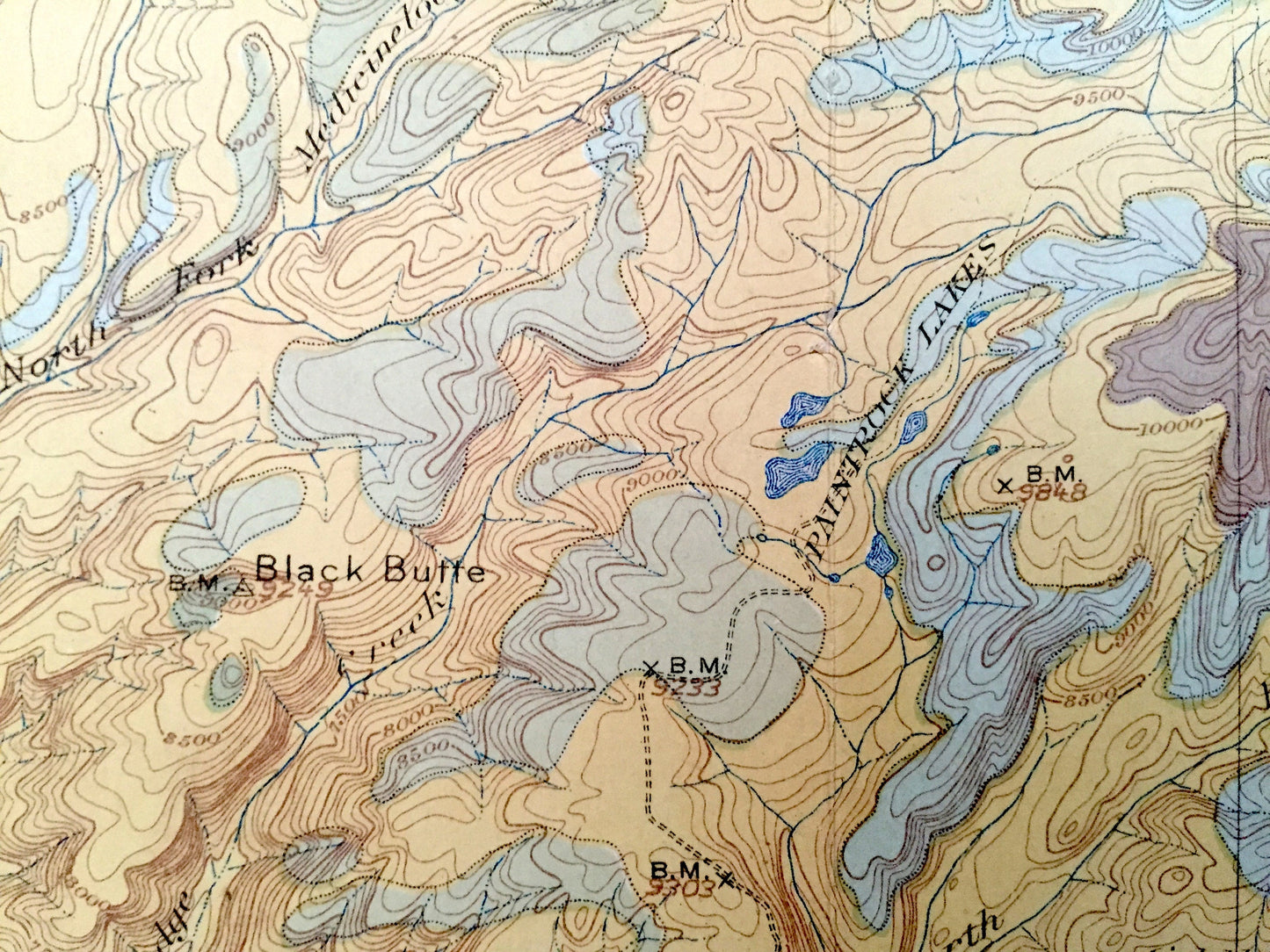 Antique Cloud Peak, Wyoming 1897 US Geological Survey Topographic Map – Tensleep, Mather Peak, Johnson County, Big Horn National Forest, WY