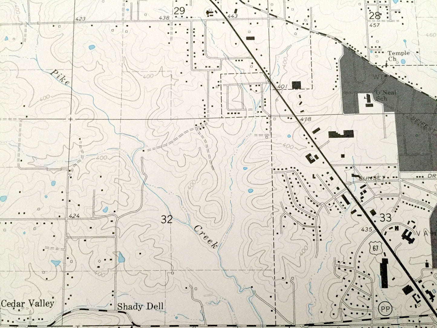 Antique Poplar Bluff, Missouri 1966 US Geological Survey Topographic Map – Butler County, Wilby, Hilliard, Loma Linda, Green Forest, MO