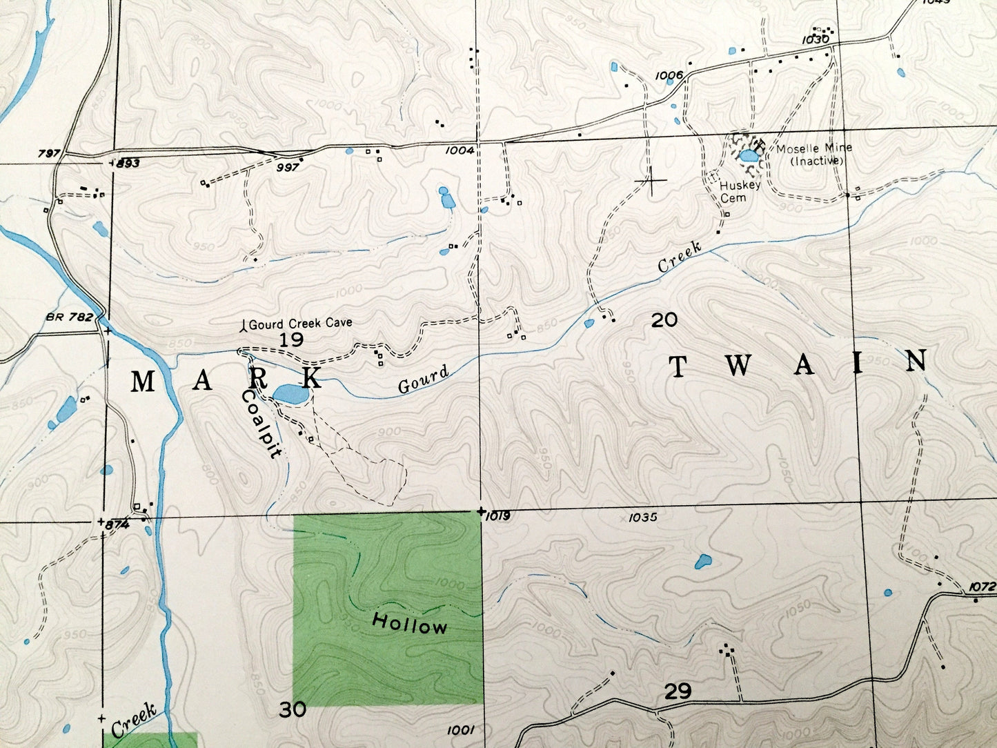 Antique Yancy Mills, Missouri 1951 US Geological Survey Topographic Map – Dent, Phelps County, Vida, Mark Twain National Forest, MO