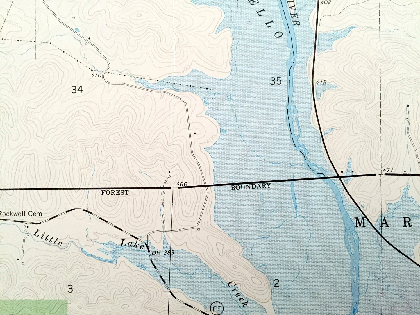 Antique Greenville, Missouri 1966 US Geological Survey Topographic Map – Wayne County, Bounds, Silva, Missionary Acres, Lake Wappapello MO