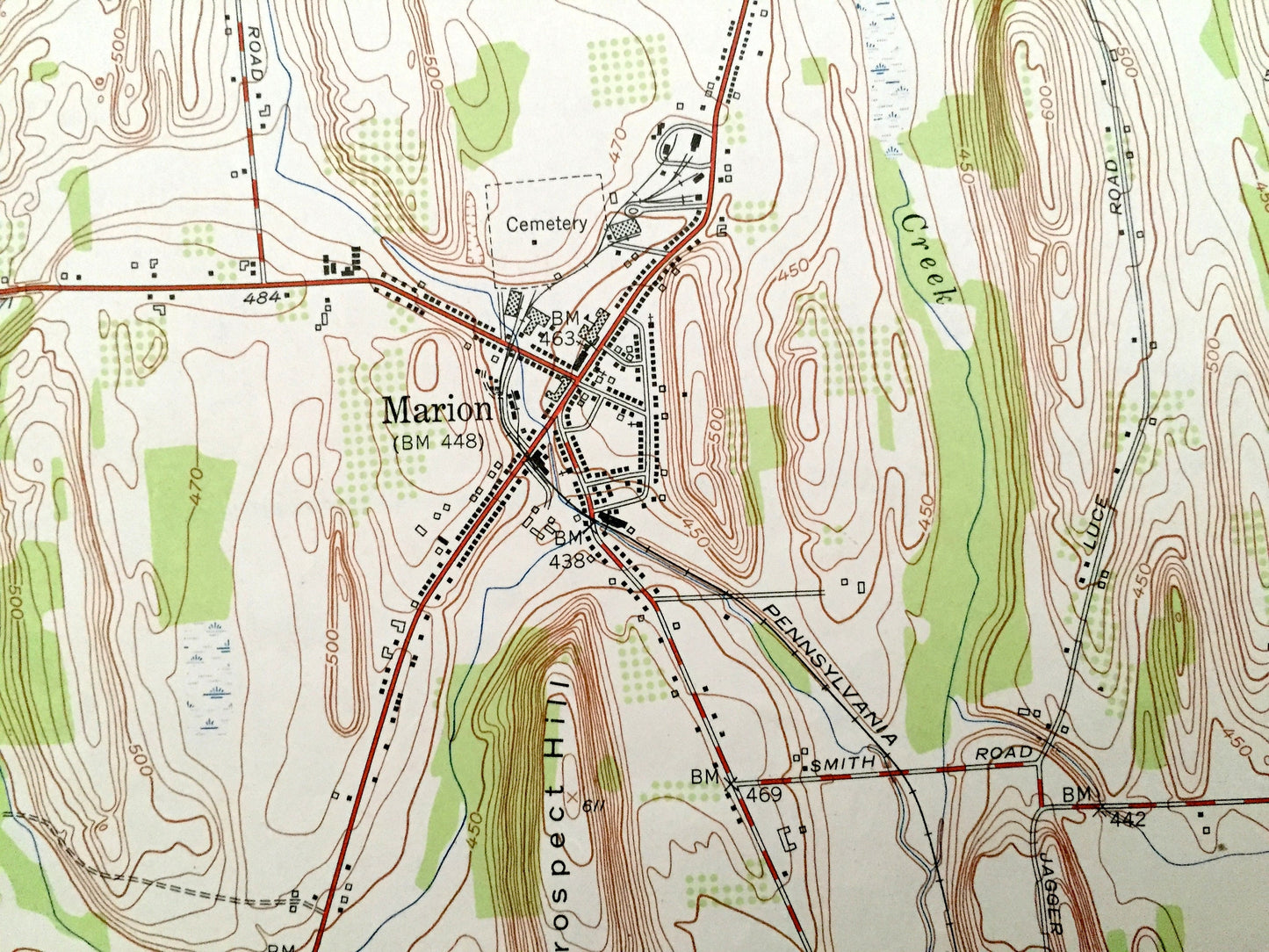 Antique Williamson, New York 1952 US Geological Survey Topographic Map — Wayne County, Marion, Arcadia, Palmyra, Cory Corners, NY