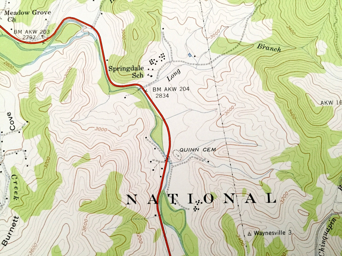 Antique Cruso, North Carolina 1941 US Geological Survey Topographic Map – Transylvania, Buncombe, Haywood County, Beaverdam, Boyd, NC