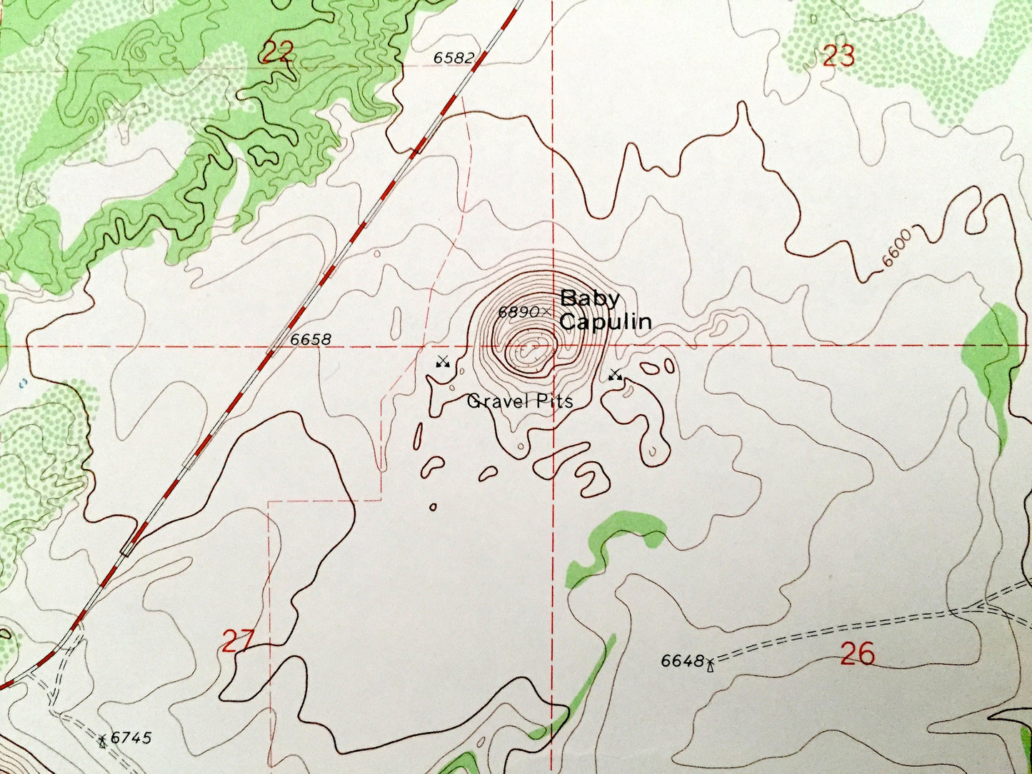 Antique Folsom, New Mexico 1972 US Geological Survey Topographic Map – Union County, Capulin Mountain National Monument, NM