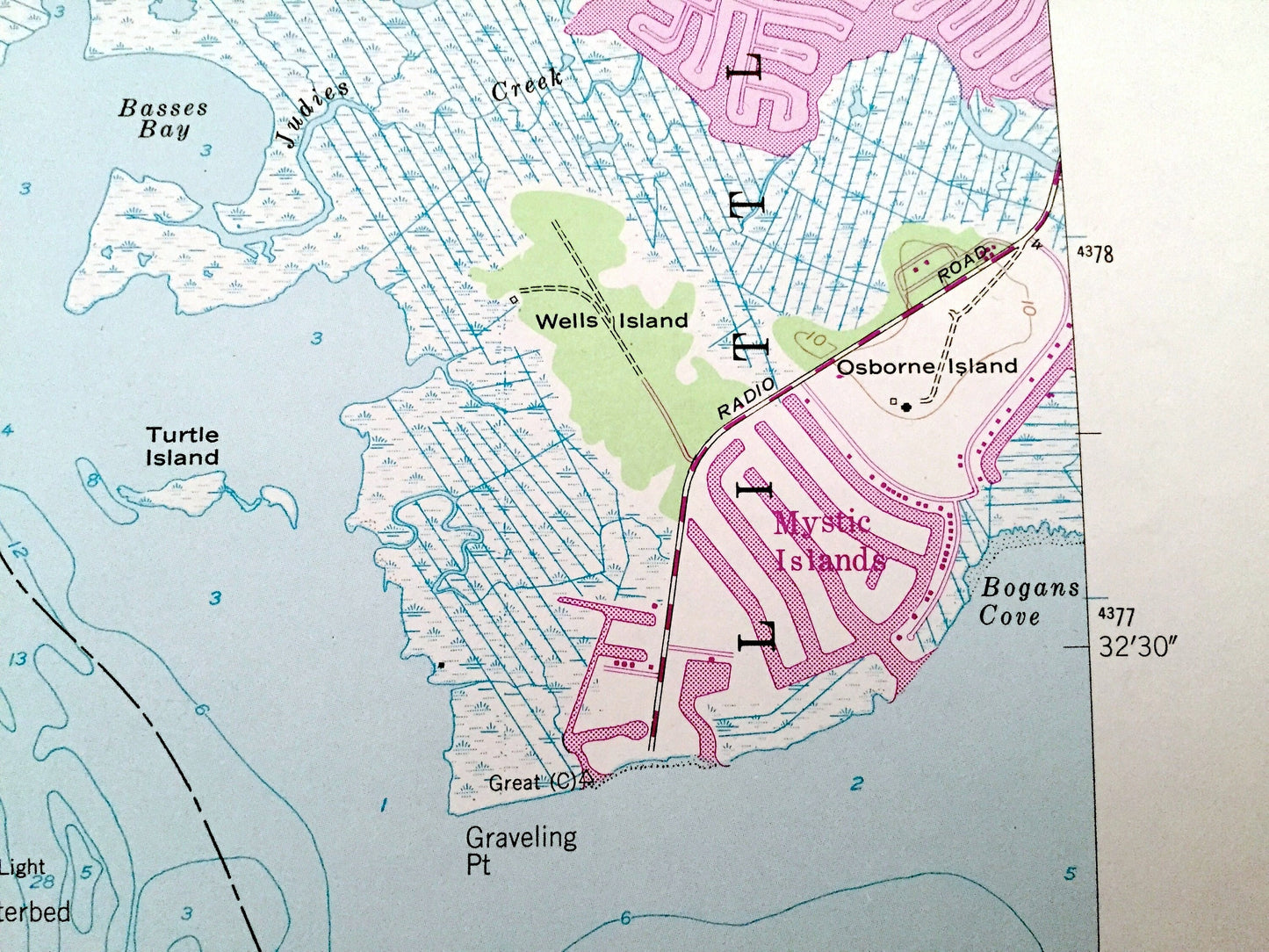 Antique New Gretna, New Jersey 1951 US Geological Survey Topographic Map – Atlantic, Burlington County, Washington, Bass River, Galloway, NJ
