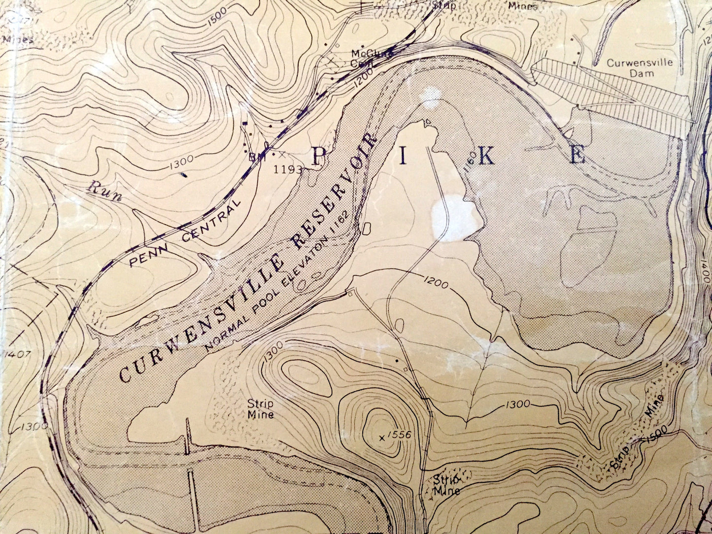 Antique Curwensville, Pennsylvania 1959 US Geological Survey Topographic Map – Clearfield County, Lake, Lumber City, Grampian Susquehanna PA