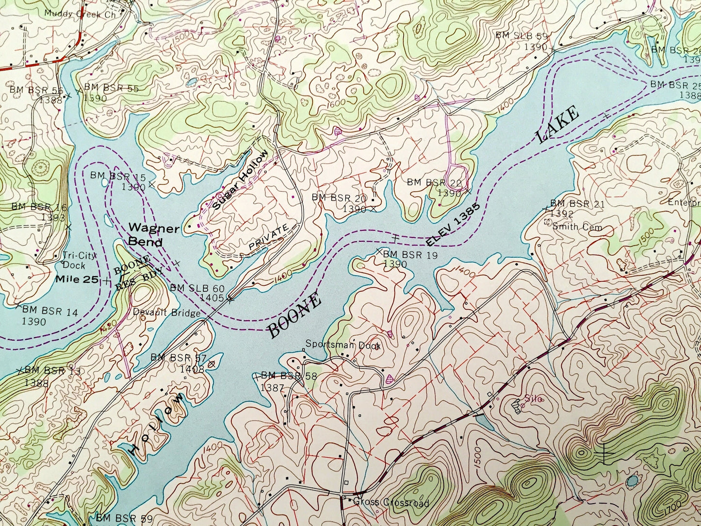 Antique Bluff City, Tennessee 1959 US Geological Survey Topographic Map – Sullivan County, Hillcrest, Piney Flats, Rocky Springs Fairview TN