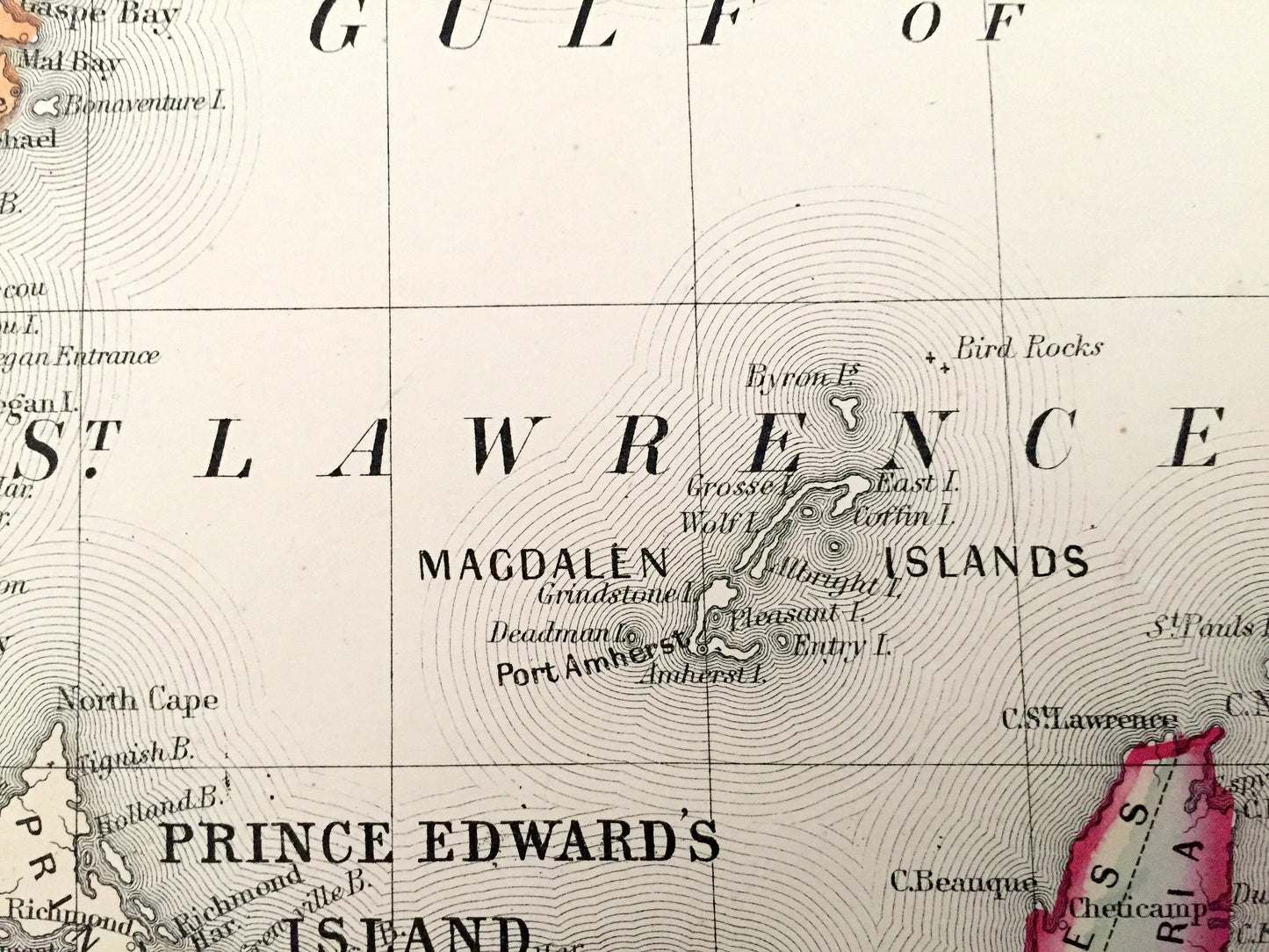 Antique 1867 Nova Scotia, New Brunswick, Prince Edward Island & Cape Breton Island, Canada Map by S.A. Mitchell – Halifax, St John, Magdalen