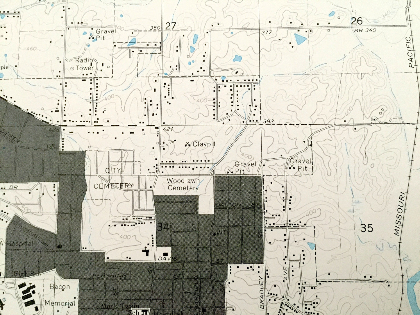 Antique Poplar Bluff, Missouri 1966 US Geological Survey Topographic Map – Butler County, Wilby, Hilliard, Loma Linda, Green Forest, MO