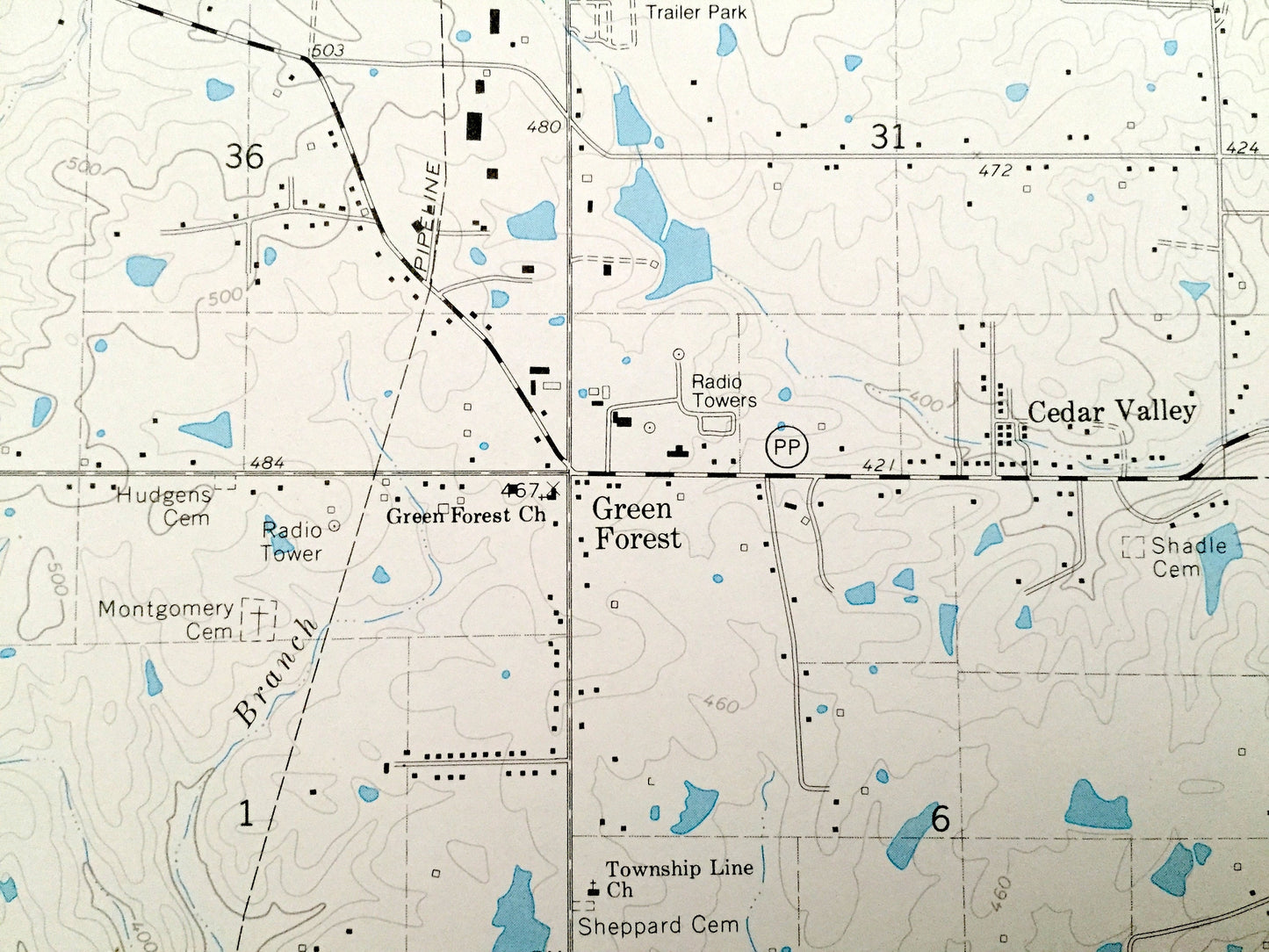 Antique Poplar Bluff, Missouri 1966 US Geological Survey Topographic Map – Butler County, Wilby, Hilliard, Loma Linda, Green Forest, MO