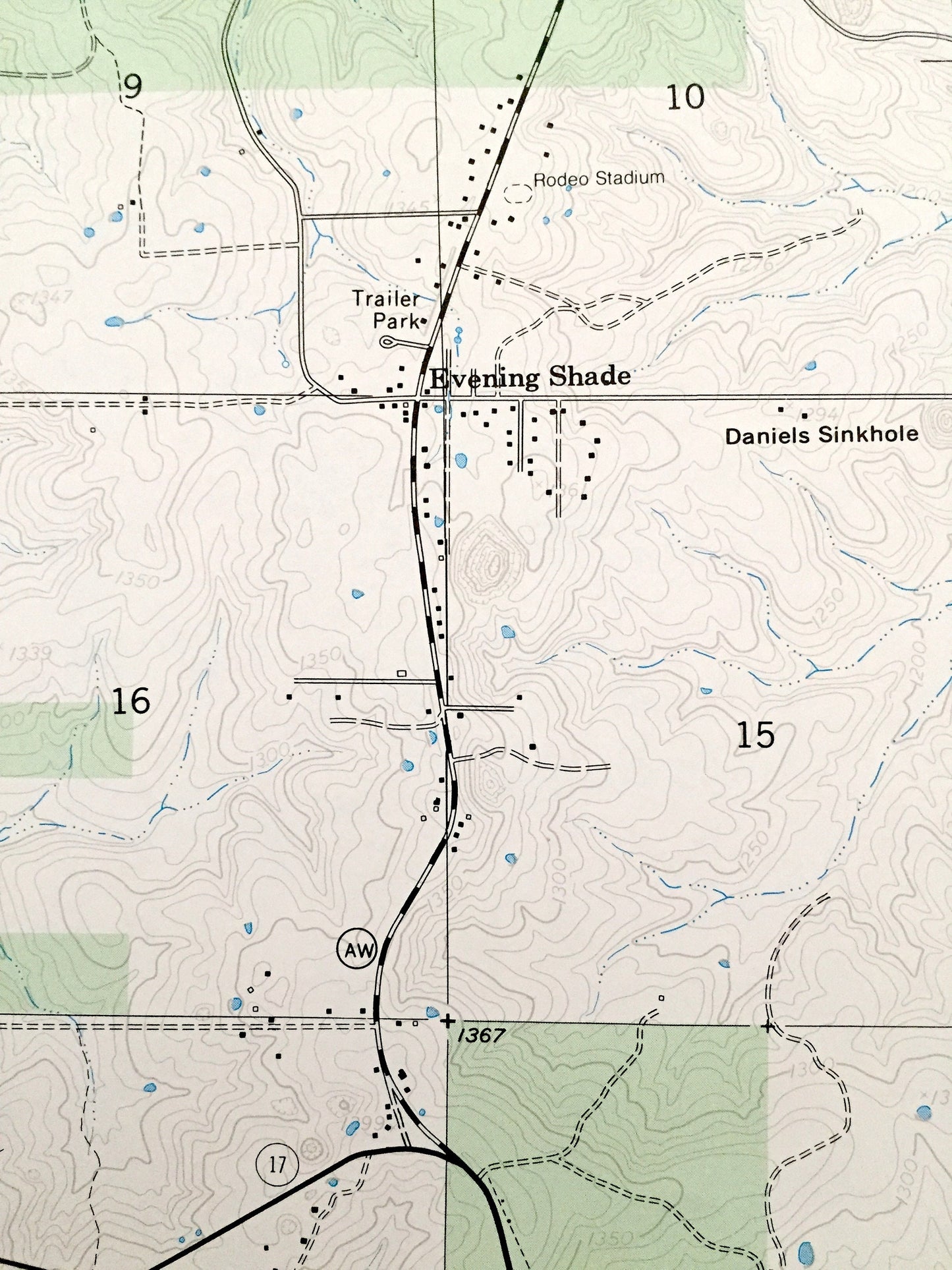 Antique Roby, Missouri 1954 US Geological Survey Topographic Map – Laclede, Pulaski, Texas County, Plato, Evening Shade, Palace, MO