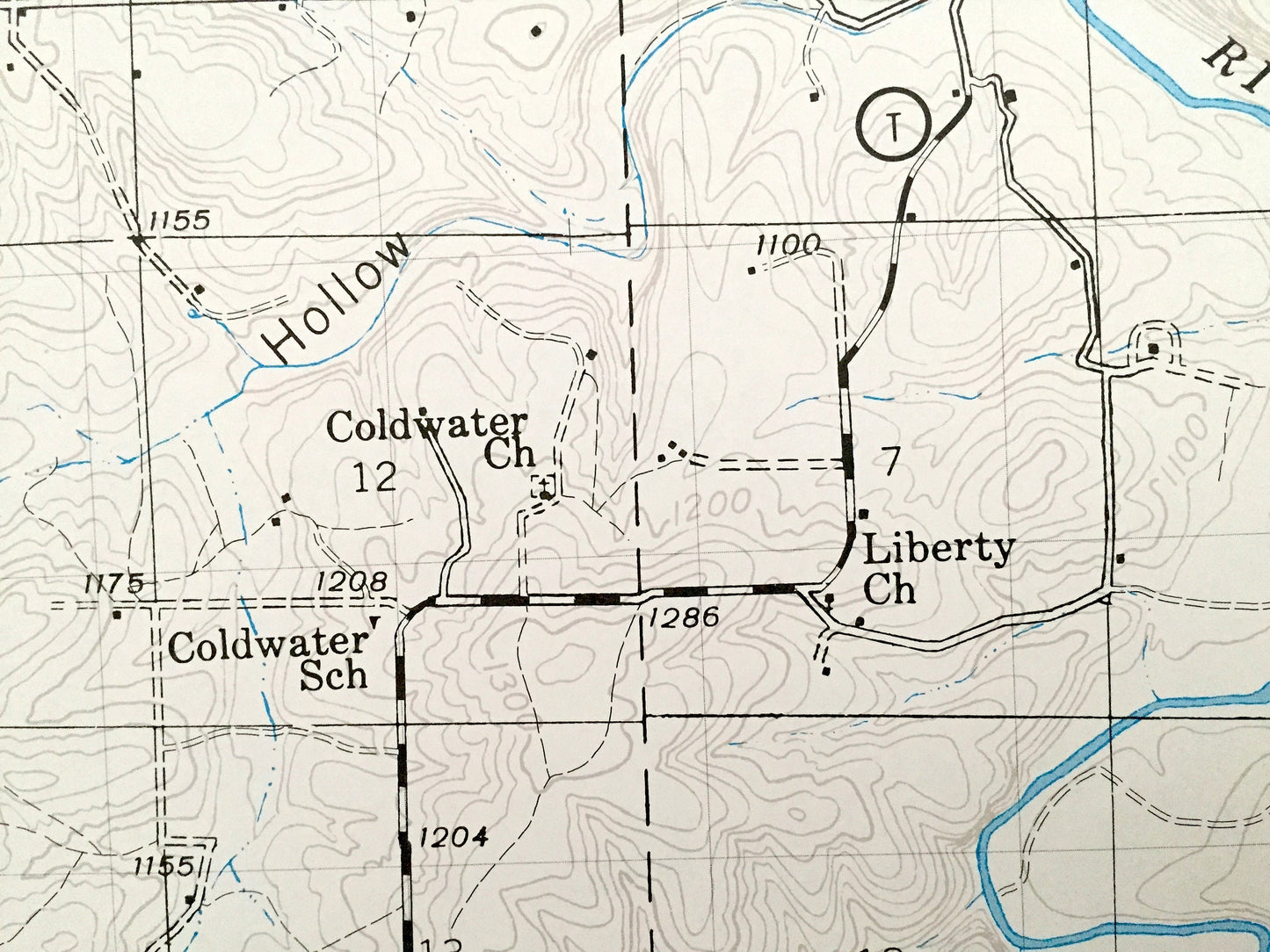 Antique Manes NW, Missouri 1941 US Geological Survey Topographic Map – Laclede, Wright County, Competition, Jerktail, St George, MO