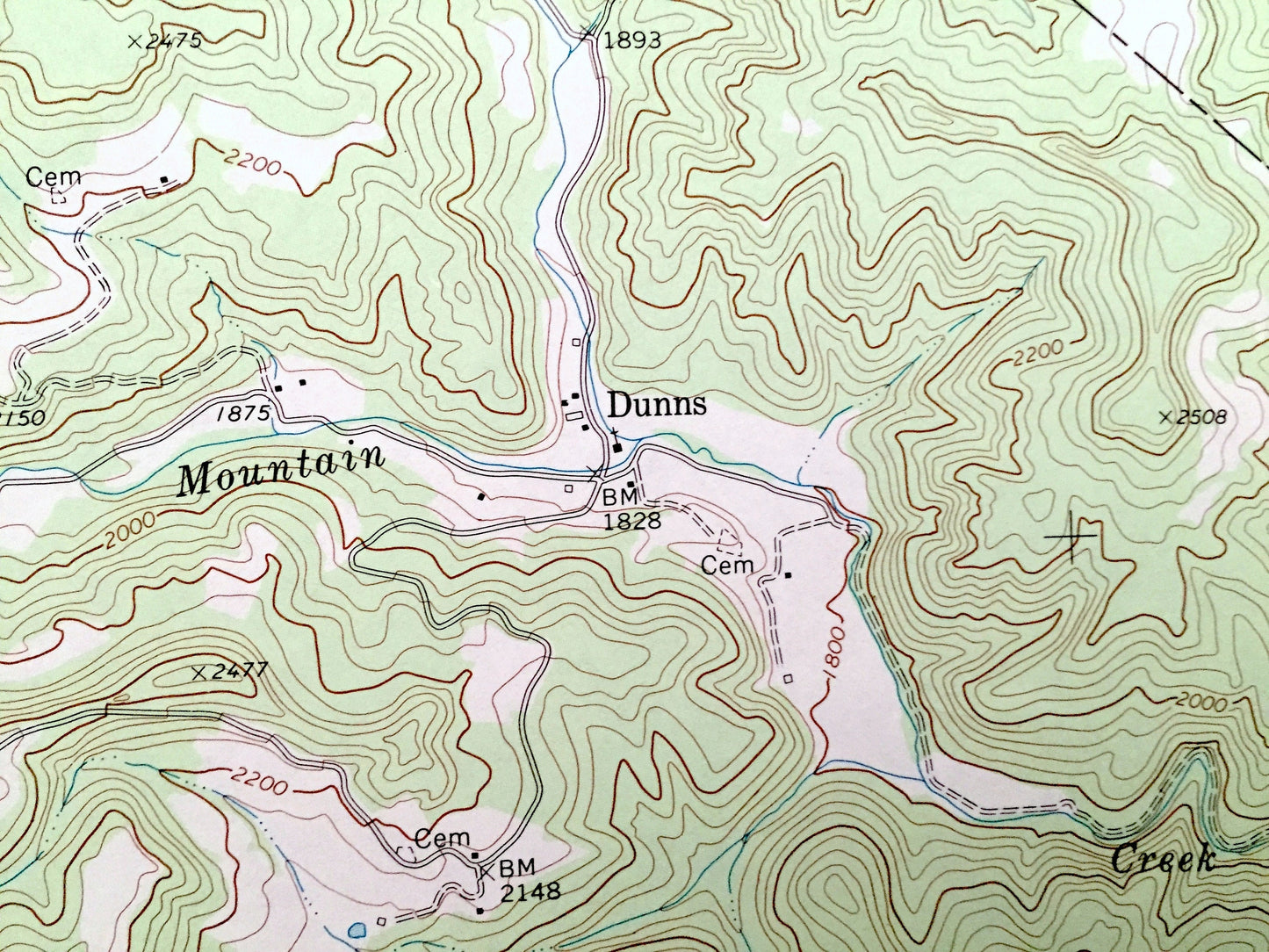 Antique Flat Top, West Virginia 1968 US Geological Survey Topographic Map – Raliegh, Summers, Mercer County, Shady Spring, Jumping Branch WV