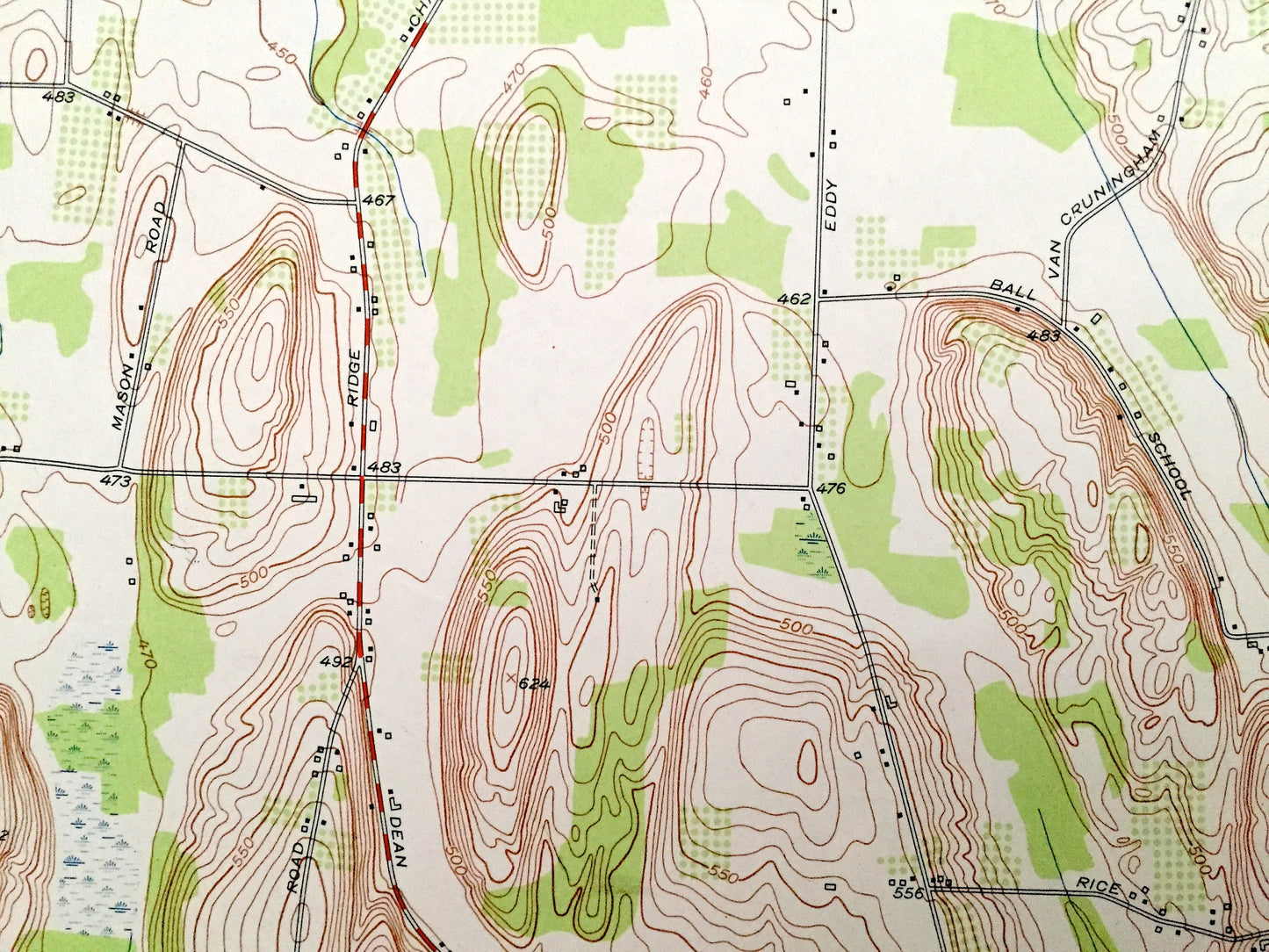 Antique Williamson, New York 1952 US Geological Survey Topographic Map — Wayne County, Marion, Arcadia, Palmyra, Cory Corners, NY