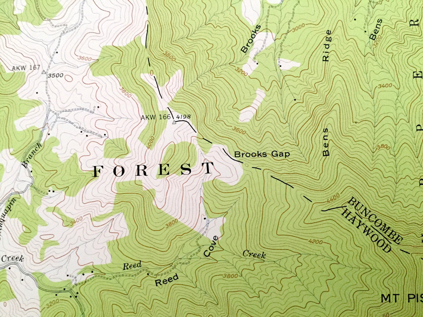 Antique Cruso, North Carolina 1941 US Geological Survey Topographic Map – Transylvania, Buncombe, Haywood County, Beaverdam, Boyd, NC