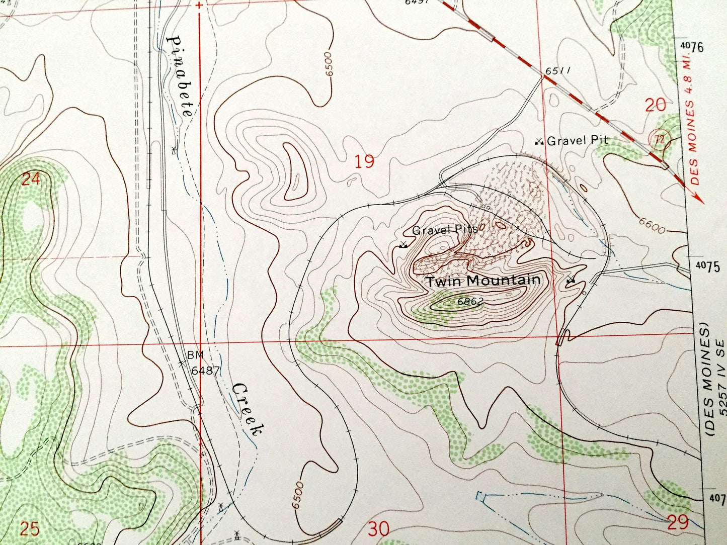 Antique Folsom, New Mexico 1972 US Geological Survey Topographic Map – Union County, Capulin Mountain National Monument, NM