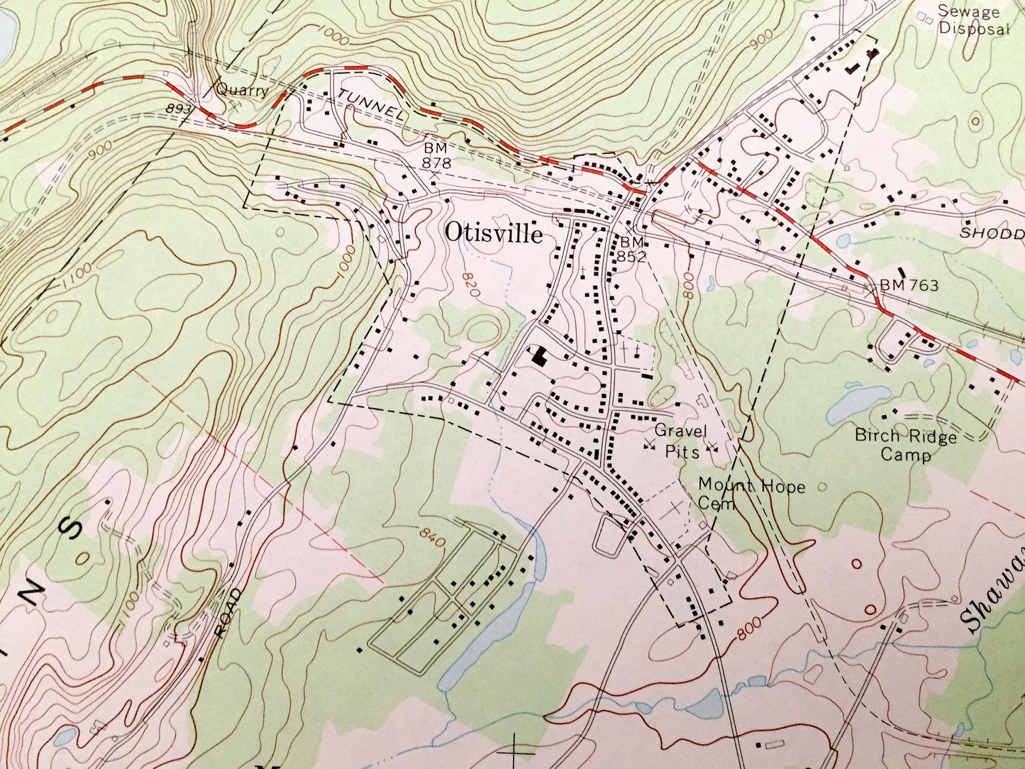 Antique Otisville, New York 1969 US Geological Survey Topographic Map – Sullivan, Orange County, Deer Park, Mount Hope, Greenville, NY