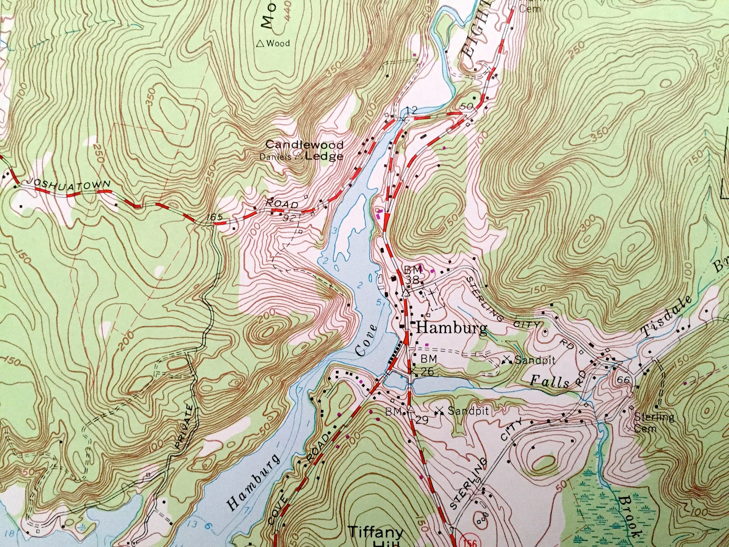 Antique Hamburg, Connecticut 1961 US Geological Survey Topographic Map – Middlesex, New London County, Salem, Lyme, East Haddam, CT