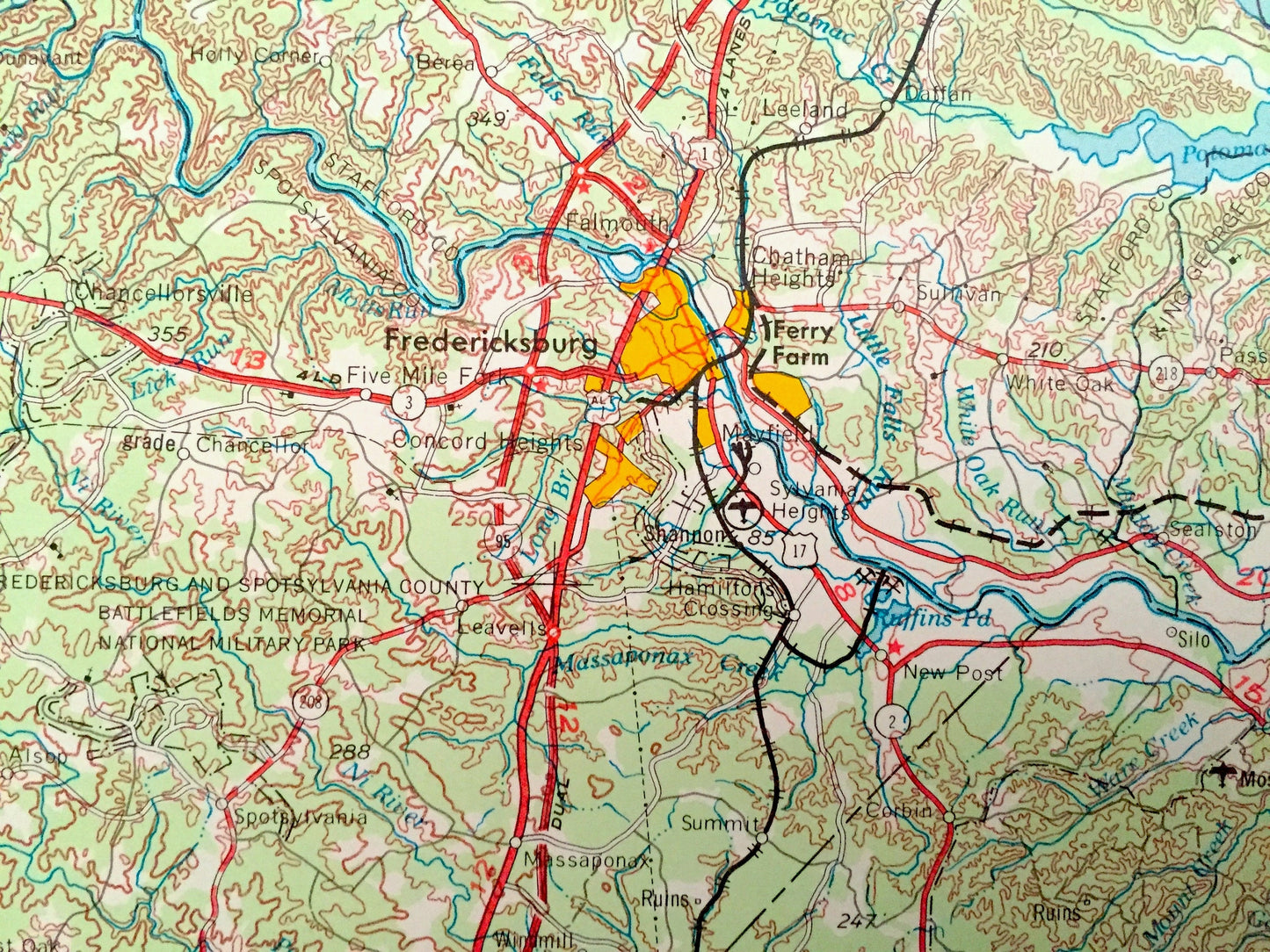 Antique Washington, DC 1957 US Geological Survey Topographic Map – Annapolis, Maryland, Alexandria, Falls Church, Arlington Chesapeake MD va