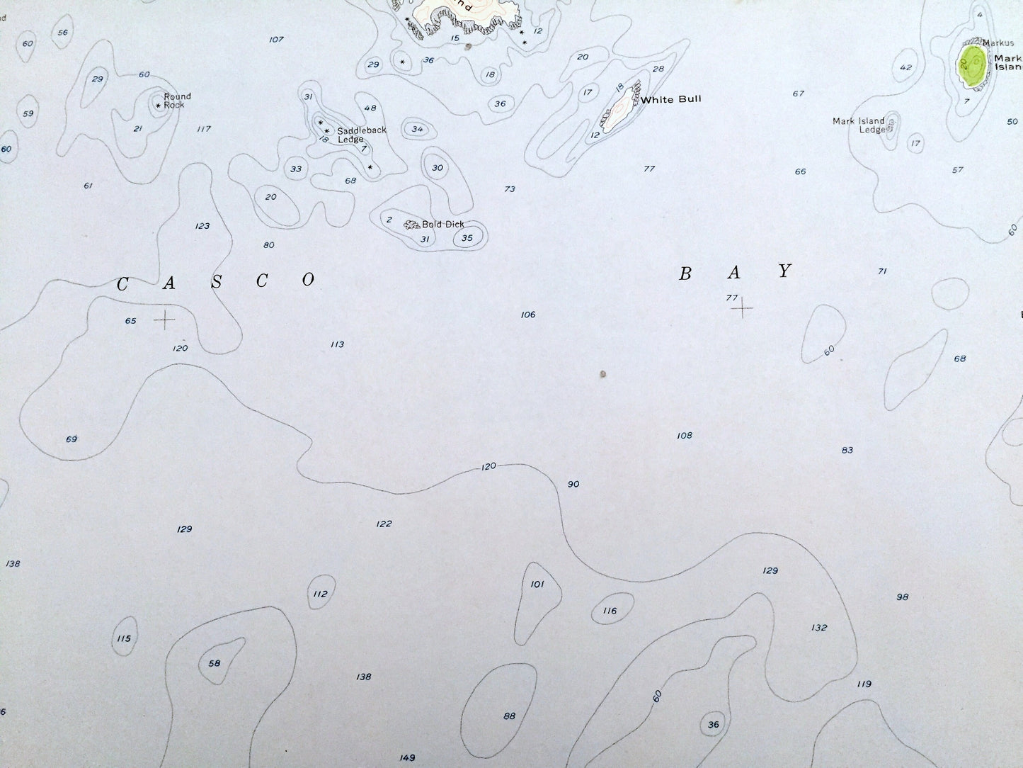 Antique Bailey Island, Maine 1957 US Geological Survey Topographic Map – Sagadahoc, Cumberland County, Harpswell, Phippsburg, Casco Bay, ME