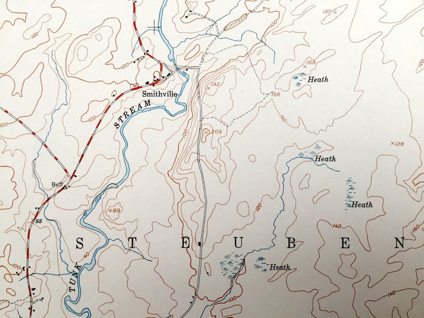 Antique Cherryfield, Maine 1950 US Geological Survey Topographic Map – Hancock, Washington County, Steuben, Milbridge, Gouldsboro, ME