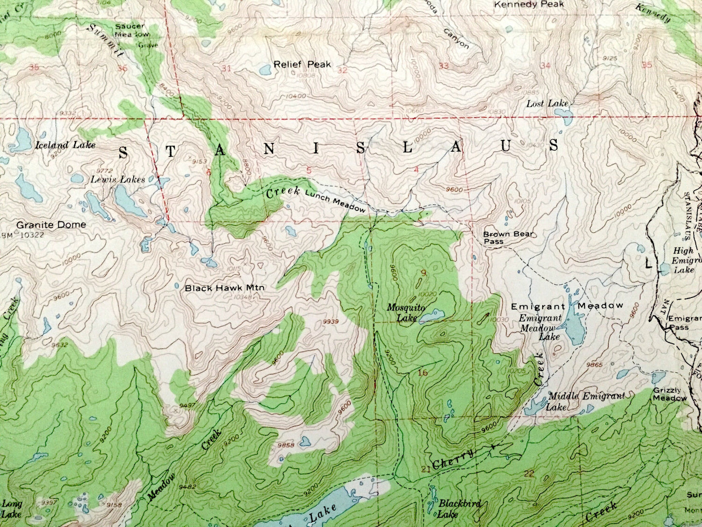 Antique Tower Peak, California 1956 US Geological Survey Topographic Map – Yosemite, Toiyabe, Stanislaus National Park Forest Mono County CA