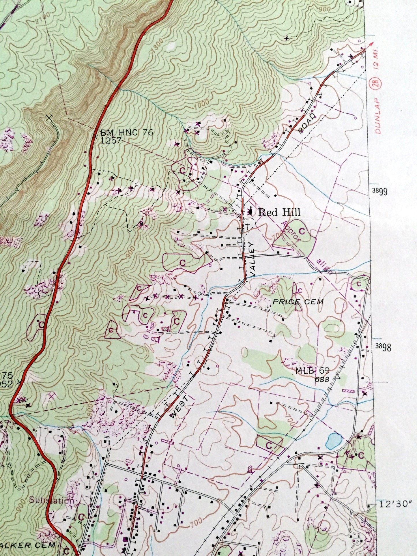 Antique Whitwell, Tennessee 1946 US Geological Survey Topographic Map – Marion County, Red Hill, Mt Olive, Victoria, Ketner Mill, TN