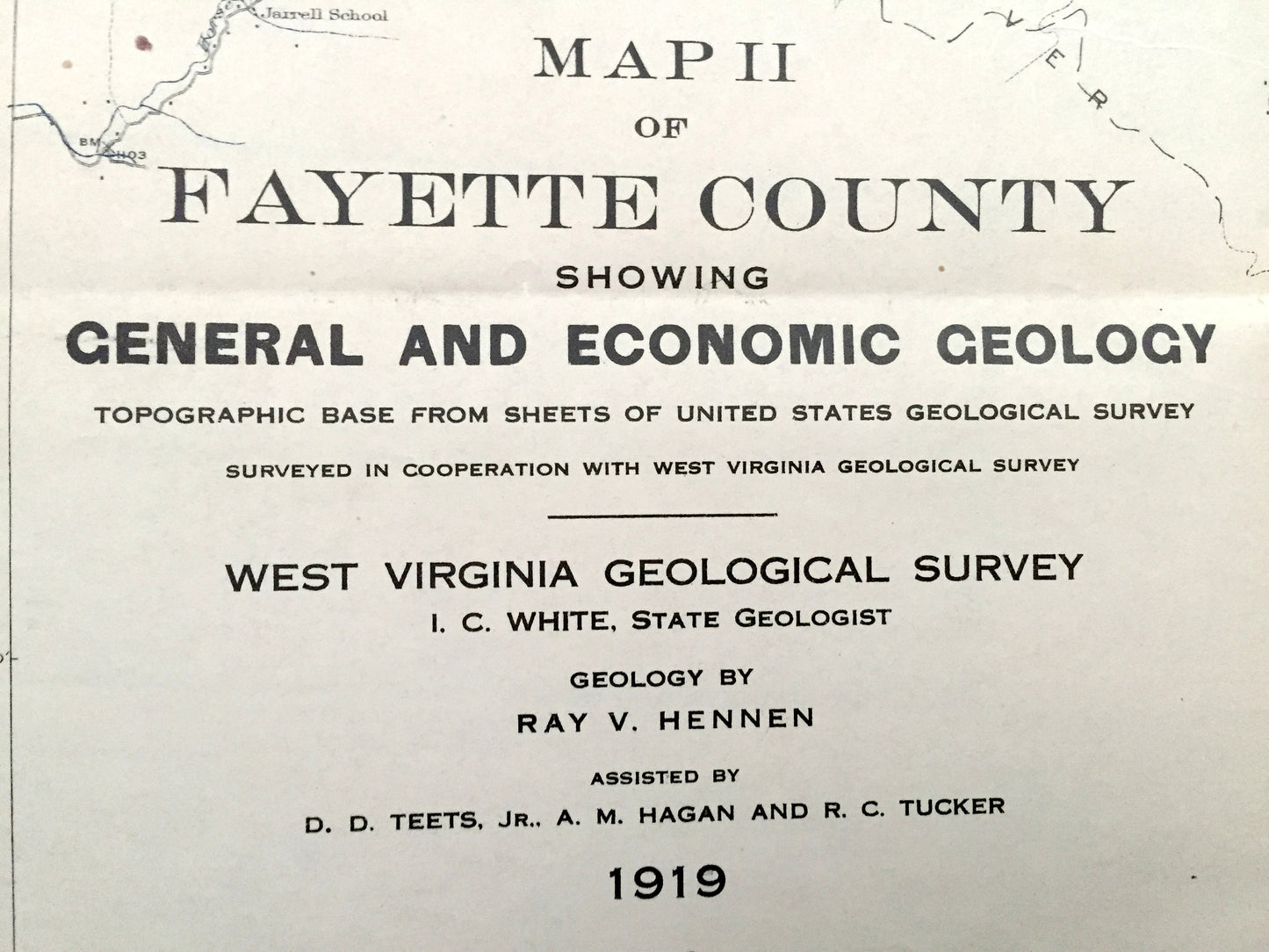Antique Fayette County, West Virginia 1916 Geological Survey Map – Fayetteville, Oak Hill, Montgomery, Plum Orchard Lake, Babcock Park, WV