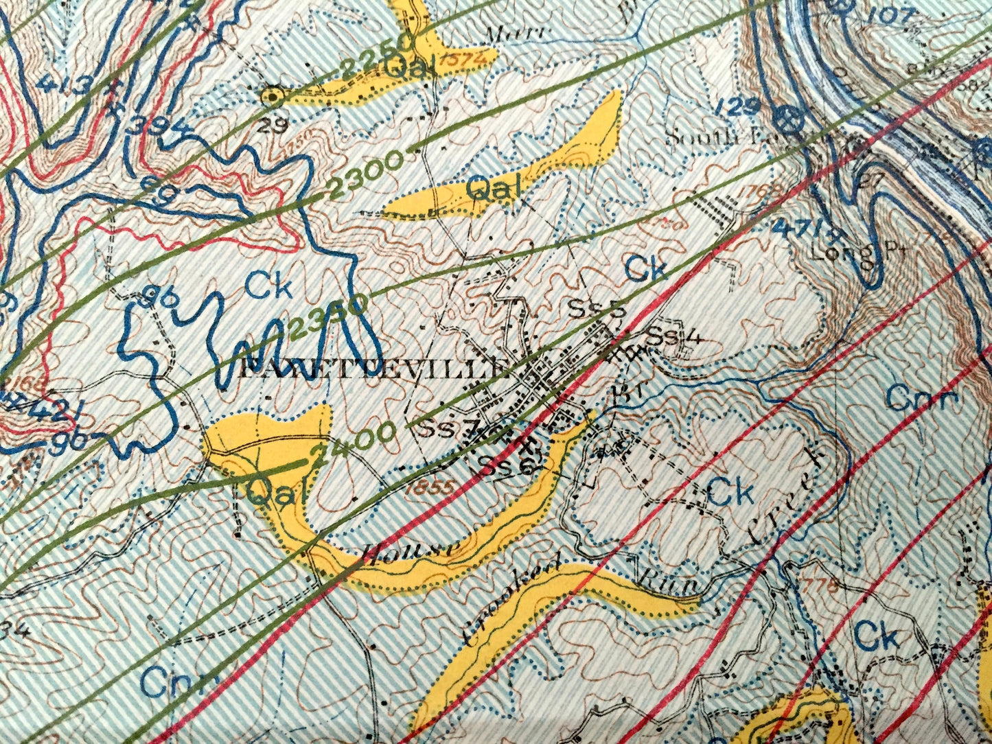Antique Fayette County, West Virginia 1916 Geological Survey Map – Fayetteville, Oak Hill, Montgomery, Plum Orchard Lake, Babcock Park, WV