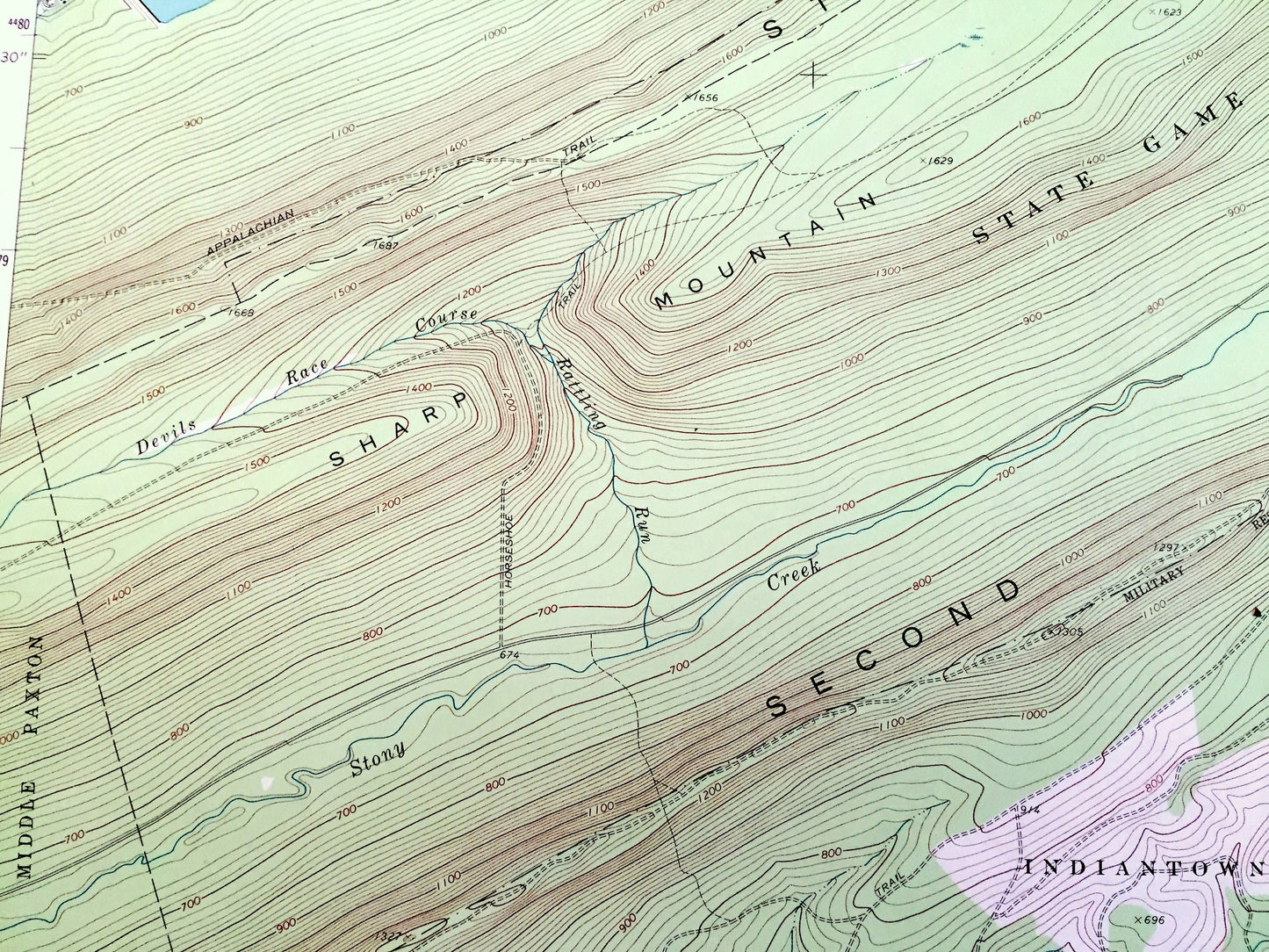 Antique Grantville, Pennsylvania 1969 US Geological Survey Topographic Map – Dauphin, Lebanon County, Jefferson, Rush, Cold Spring, PA