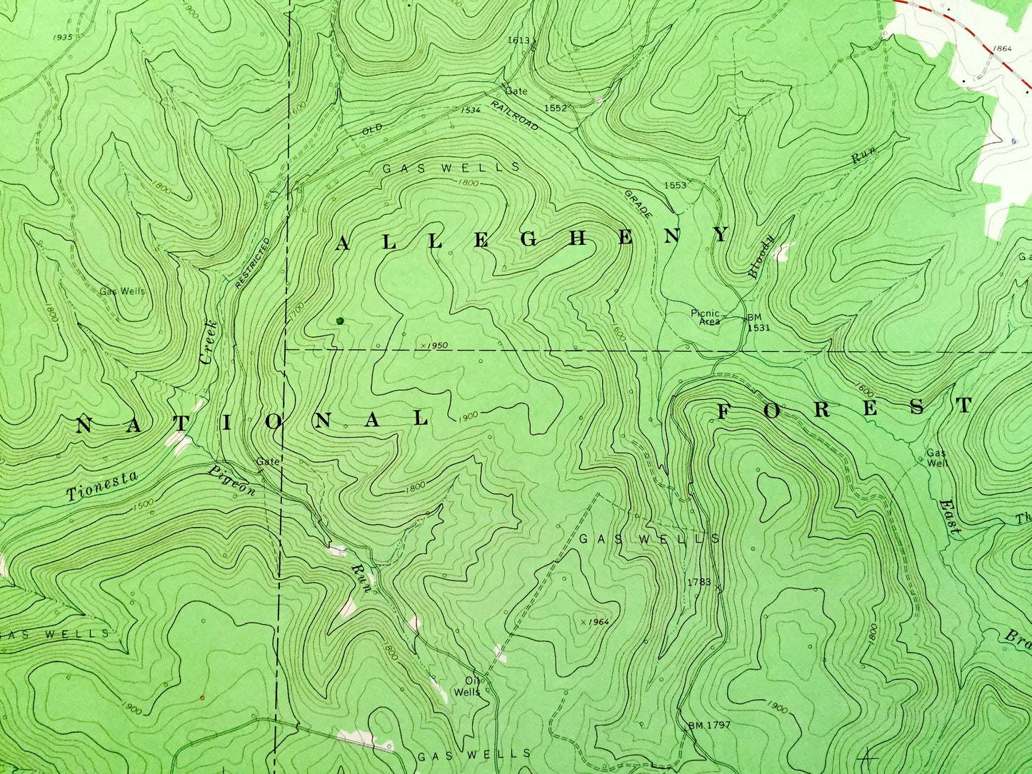 Antique Ludlow, Pennsylvania 1966 US Geological Survey Topographic Map – Warren, McKean County, Sheffield, Hamilton, Wetmore, Roystone, PA