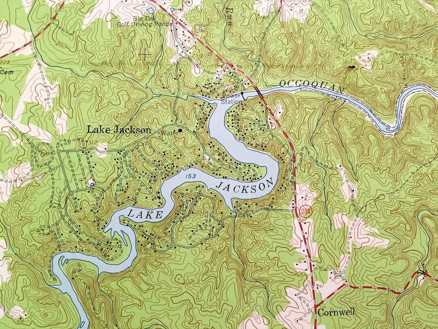 Antique Manassas, Virginia 1956 US Geological Survey Topographic Map – Prince William County, Independent Hill, Lake Jackson, Bull Run, VA