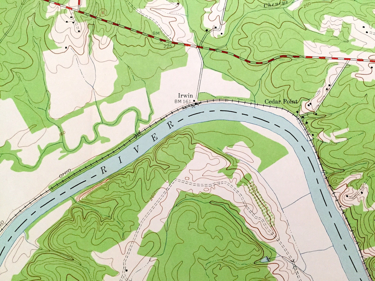 Antique Goochland, Virginia 1943 US Geological Survey Topographic Map – Powhatan County, State Park, James River, Maidens, Dogtown VA