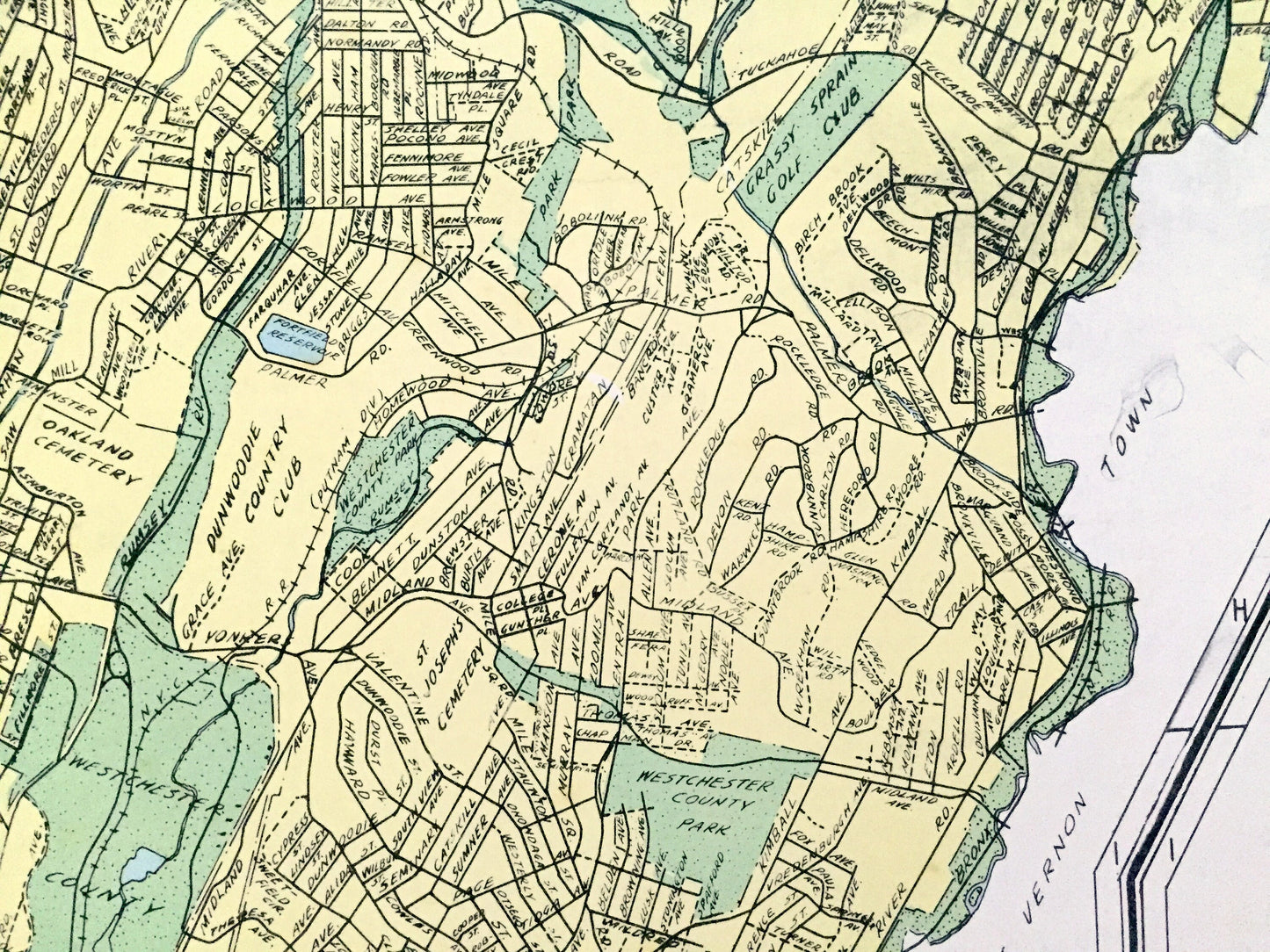 Antique Yonkers, Rensselaer & Mechanicville, New York 1941 Historical Atlas City Street Map – Hudson River Valley, Westchester County, NY