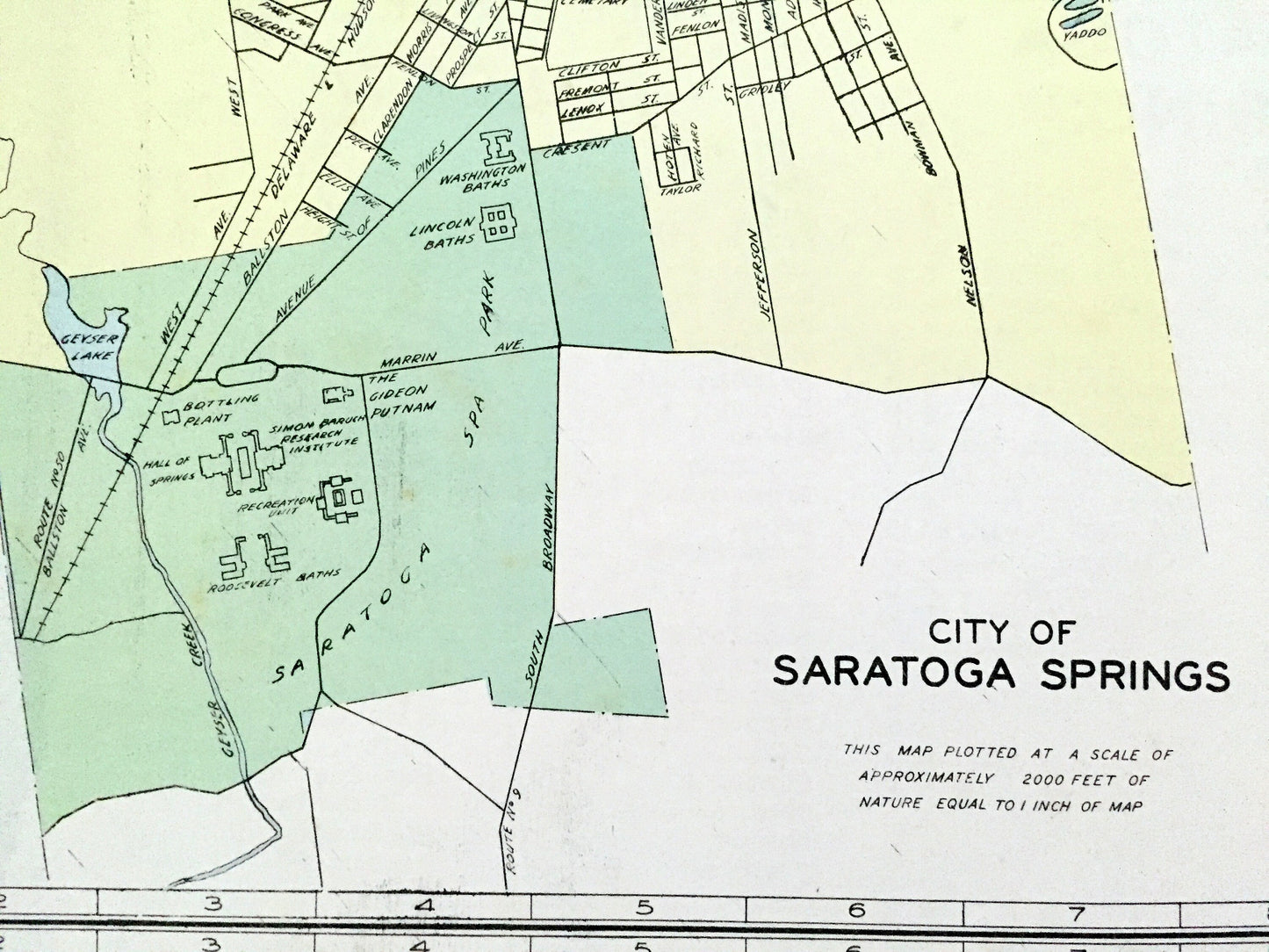 Antique Saratoga Springs, Peekskill, Oneonta & Rome, New York 1941 Historical Atlas City Street Map – Westchester, Otsego, Oneida County, NY