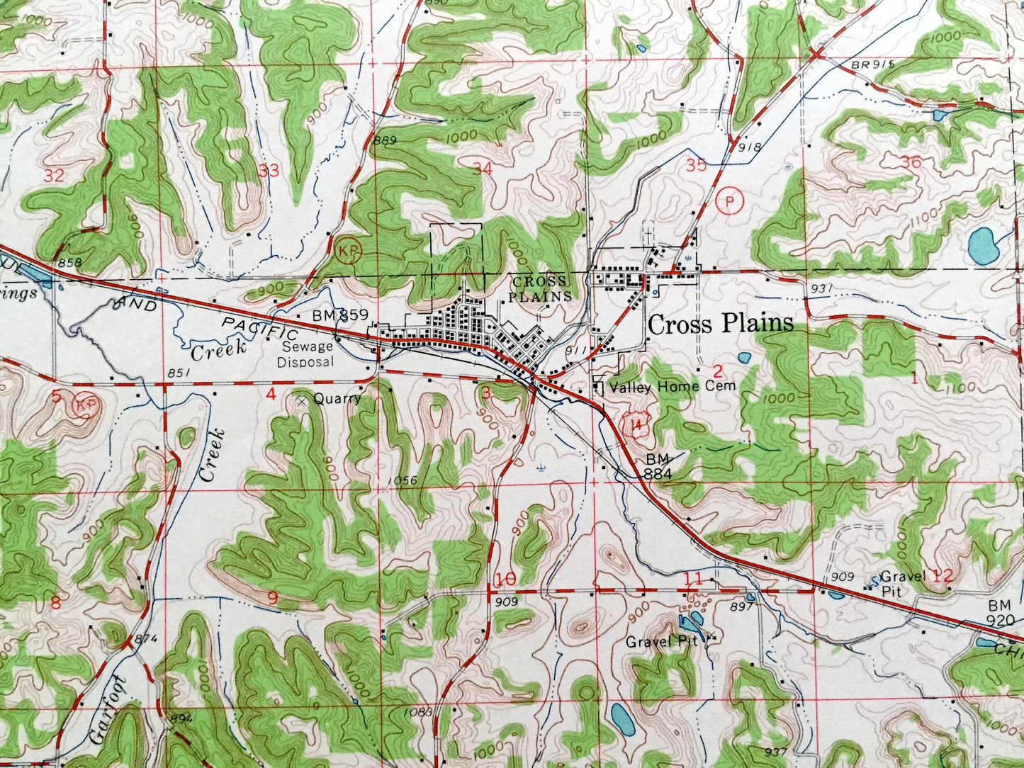 Antique Cross Plains, Wisconsin 1962 US Geological Survey Topographic Map – Dane County, Middleton, Black Earth, Mt Horeb, Mazomanie, WI
