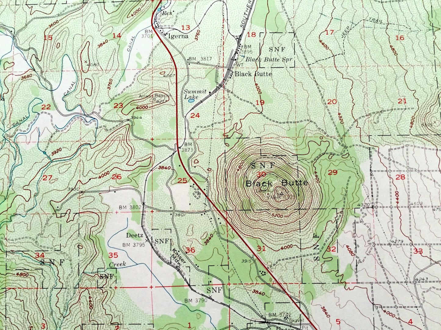Antique Weed, California 1954 US Geological Survey Topographic Map – Siskiyou County, Mt Shasta, Trinity Range, Shasta National Forest, CA