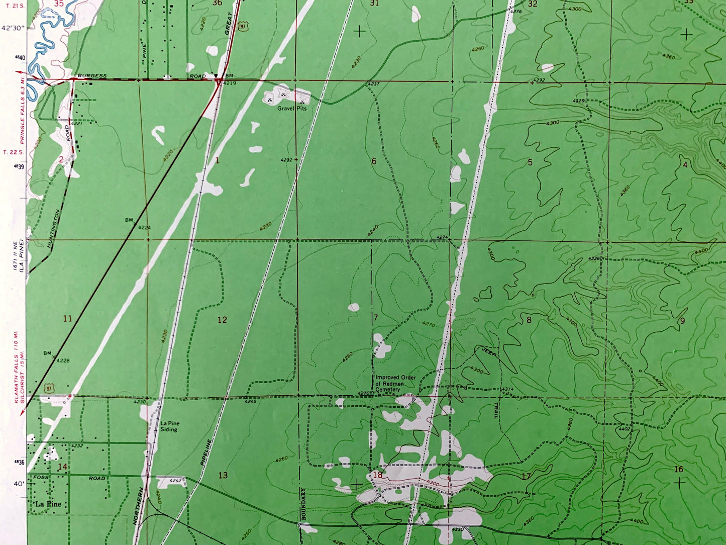 Antique Finley Butte, Oregon 1963 US Geological Survey Topographic Map – Deschutes County, La Pine, Deschutes National Forest, OR