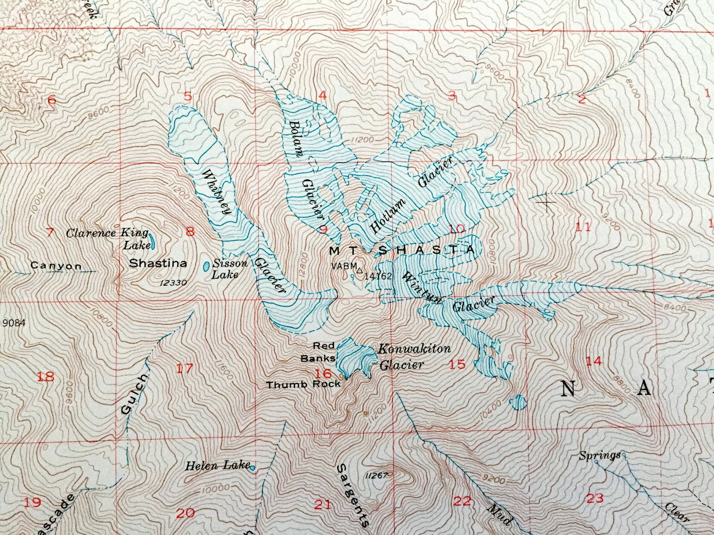 Antique Mount Shasta, California 1954 US Geological Survey Topographic Map – Siskiyou County, Klamath National Forest, McCloud, Ski Park, CA