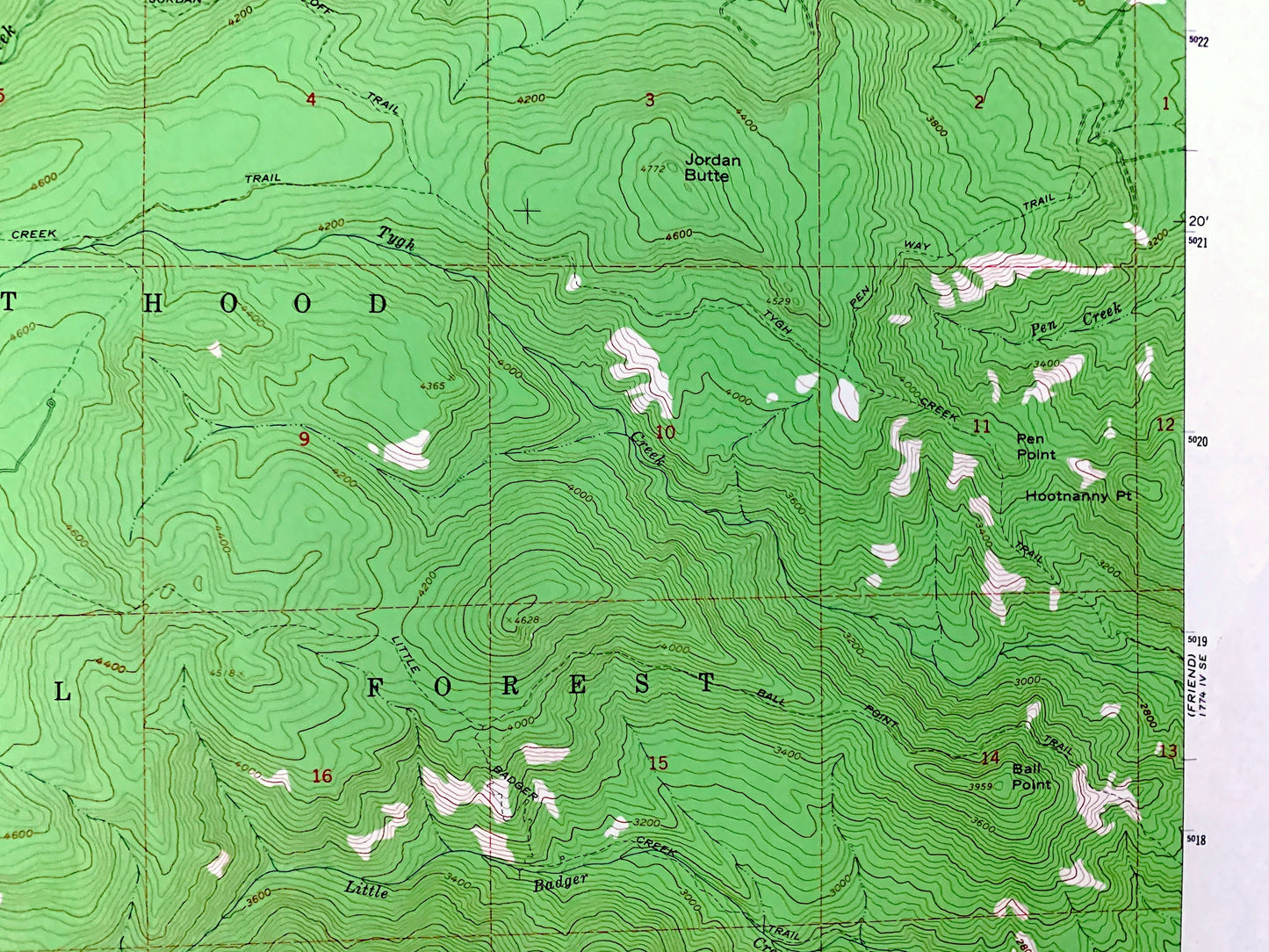 Antique Flag Point, Oregon 1962 US Geological Survey Topographic Map – Hood River, Wasco County, Mount Hood National Forest, Mt OR