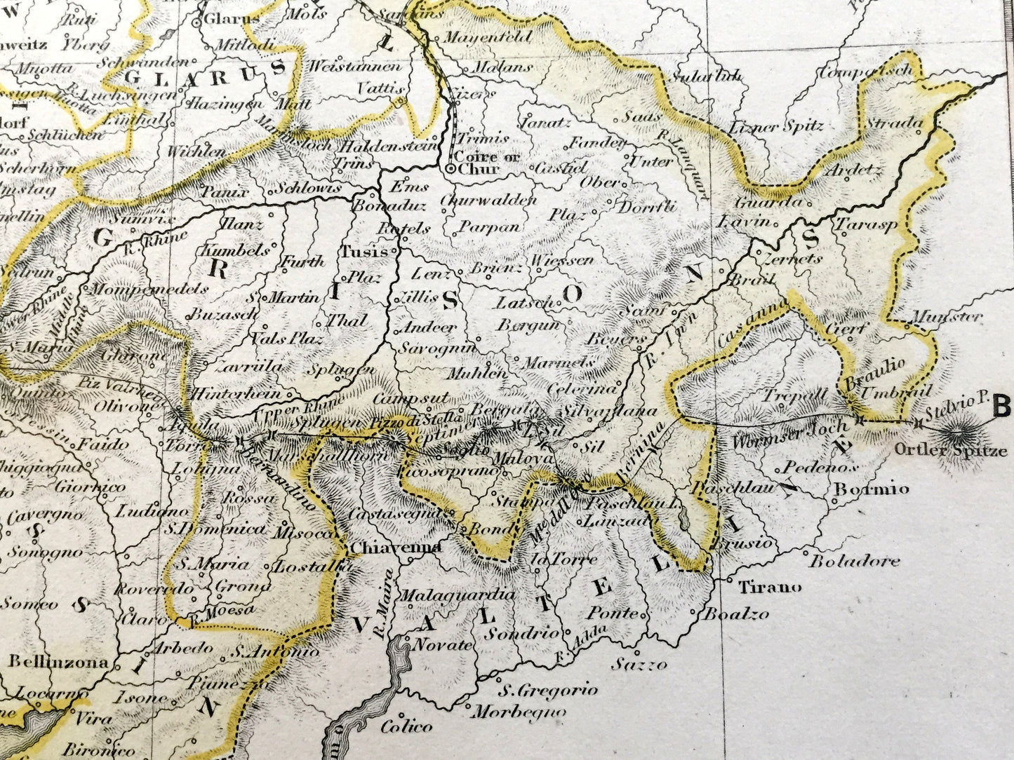 Antique 1850 Switzerland Map by John Dower, Ward & Lock – Germany, Liechtenstein, Zurich, Lucerne, Lake Geneva, Alps, Mountains Active