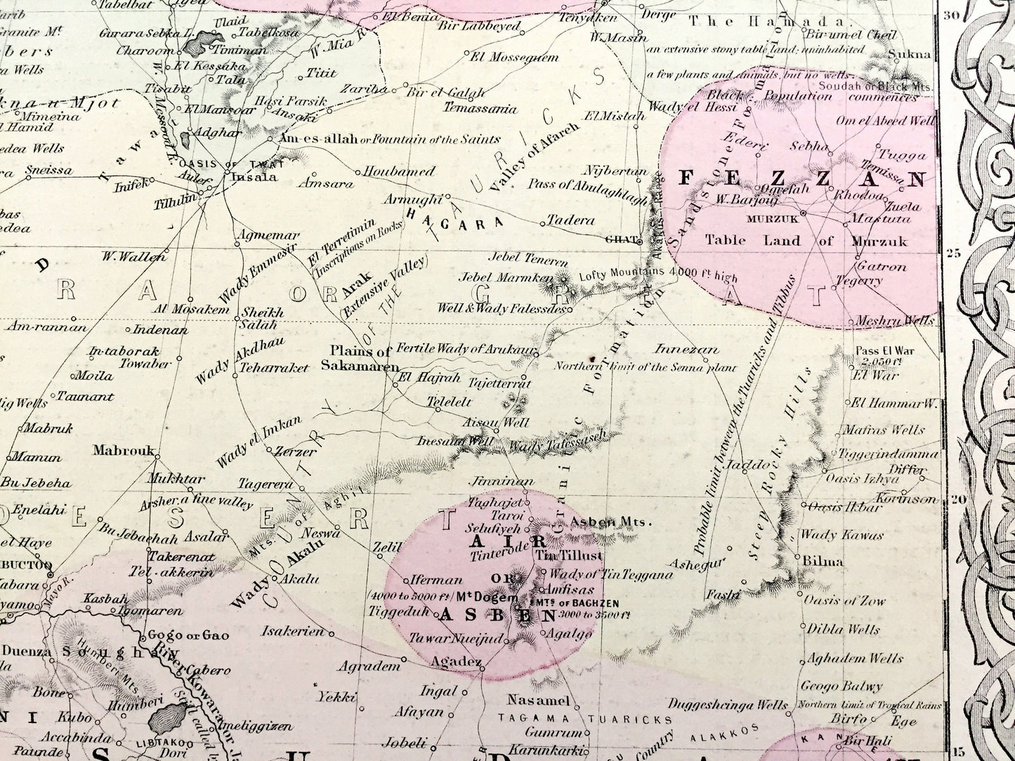Antique 1855 West Africa Map by GW & CB Colton – Senegambien, Sudan, Nigeria, Ghana, Guinea, Gabon, Morocco, Algeria, Senegal, Liberia